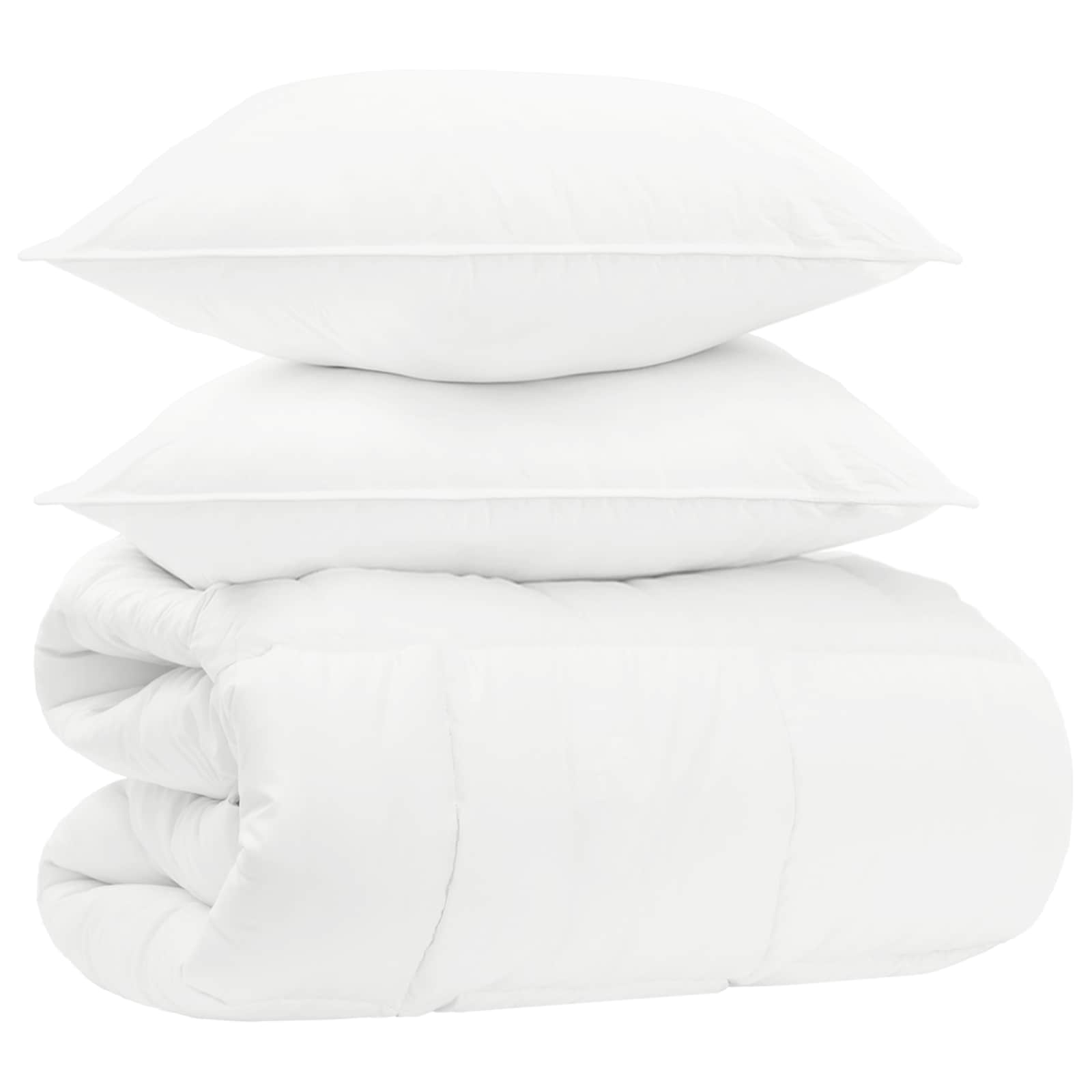 Set di piumoni 240 x 260 cm No Cotone, Bambù, Poliestere Bianco