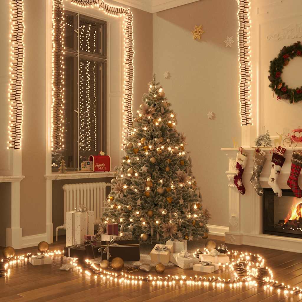 Stringa di Luci LED con 400 Luci LED Bianco Caldo in PVC