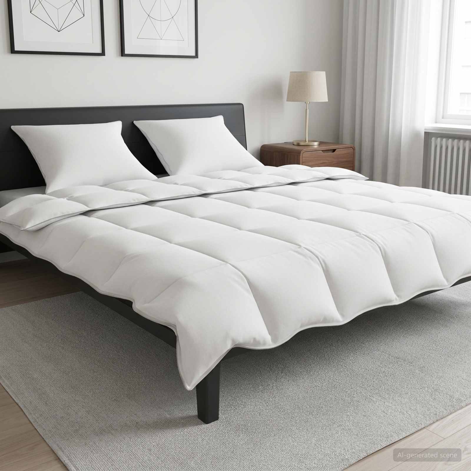 Set Piumone e Cuscino da Letto 3 pz 200 x 240 cm Inverno 430 g/pc