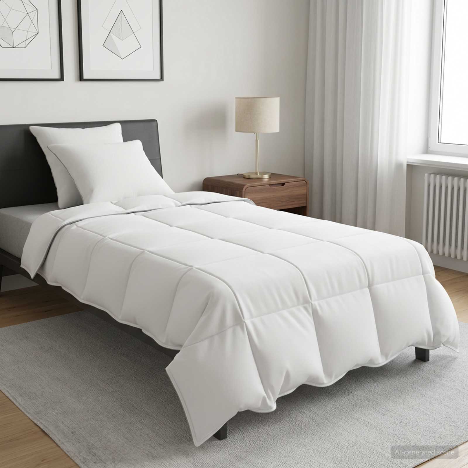 Set Piumone e Cuscino da Letto 3 pz 135 x 220 cm Inverno 430 g/pc