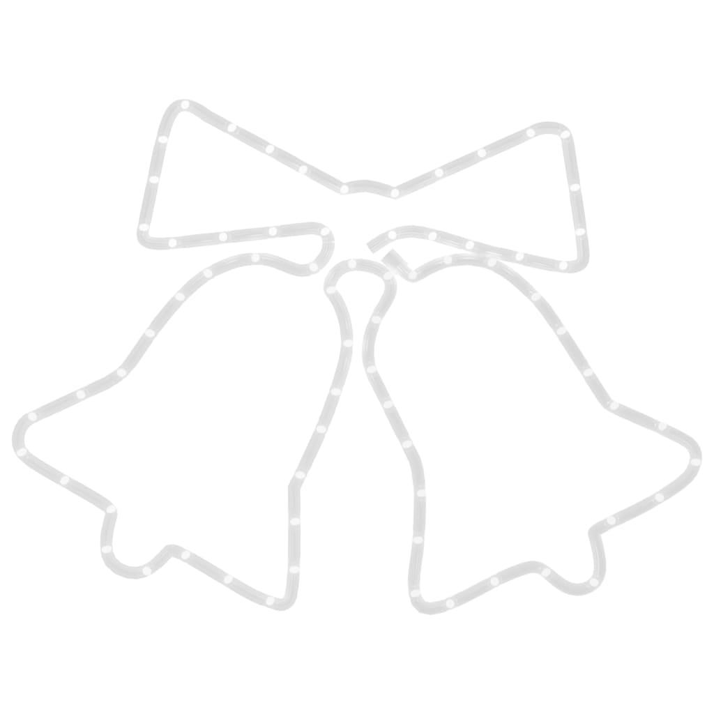 Figura Natalizia di Campane con 72 LED 50x56 cm