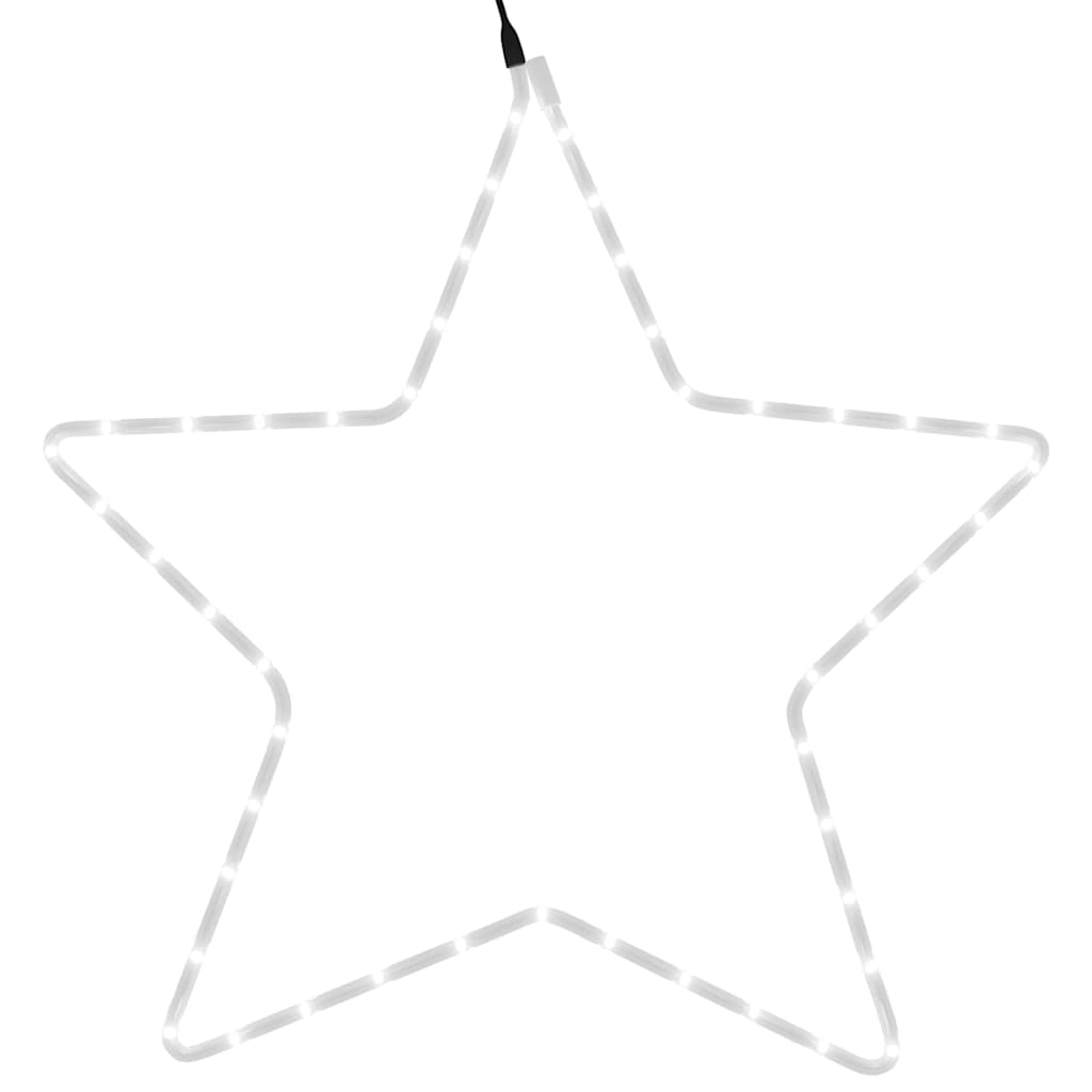 Figura Stella Natalizia con 48 LED Bianco Caldo 56 cm