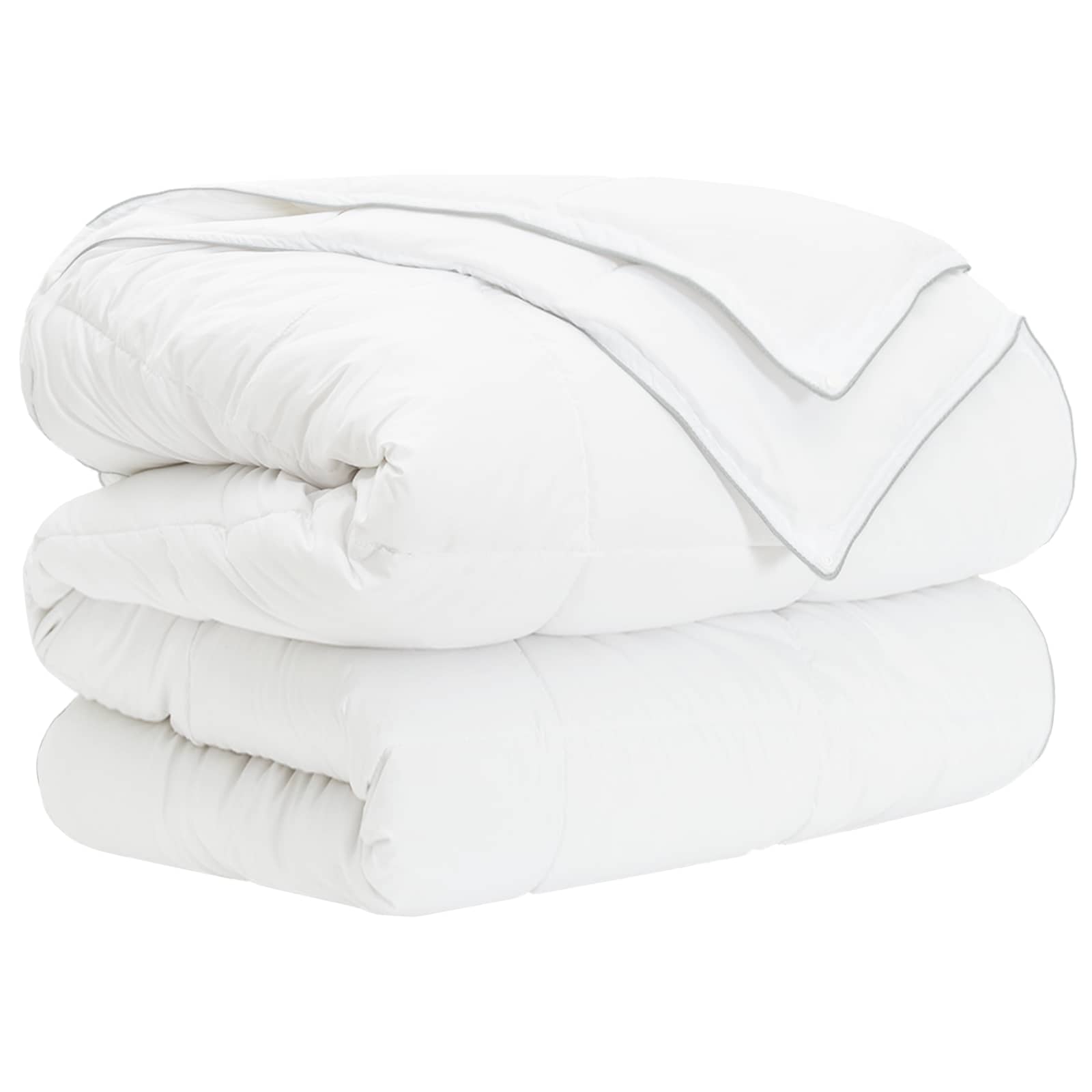 Set di Piumoni 3 pz 135 x 220 cm Tutte le stagioni Bambù Bianco