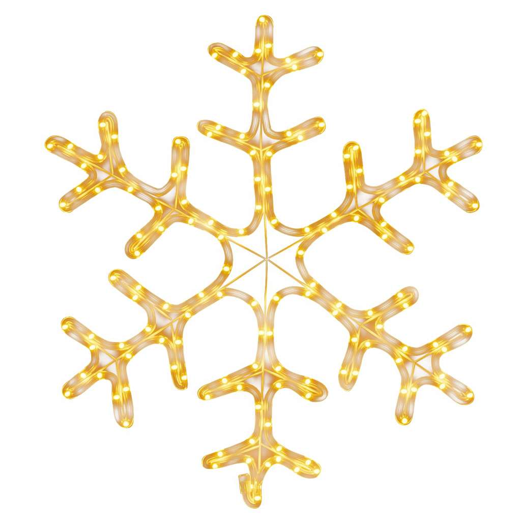 Figura Natalizia Fiocco di Neve 144 LED Bianco Caldo 59x59 cm