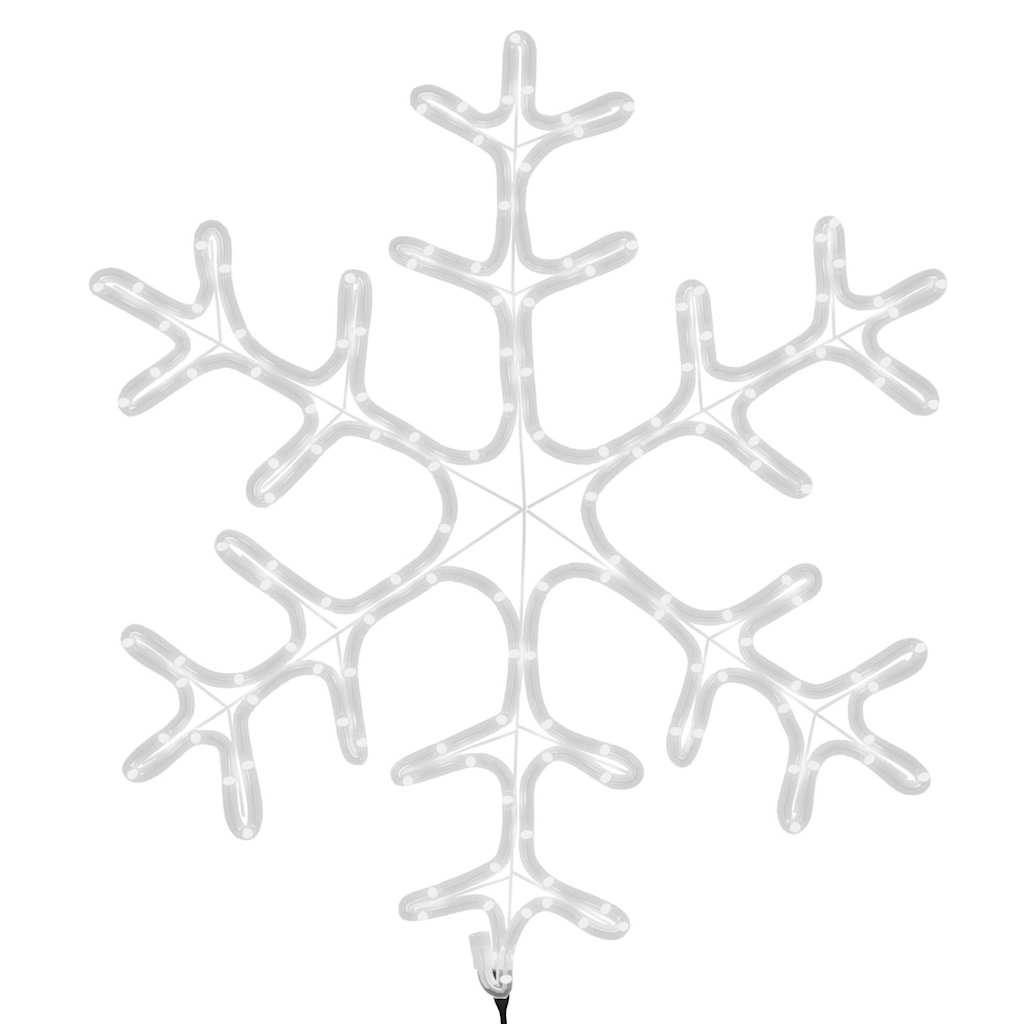 Figura Natalizia Fiocco di Neve 144 LED Bianco Caldo 59x59 cm