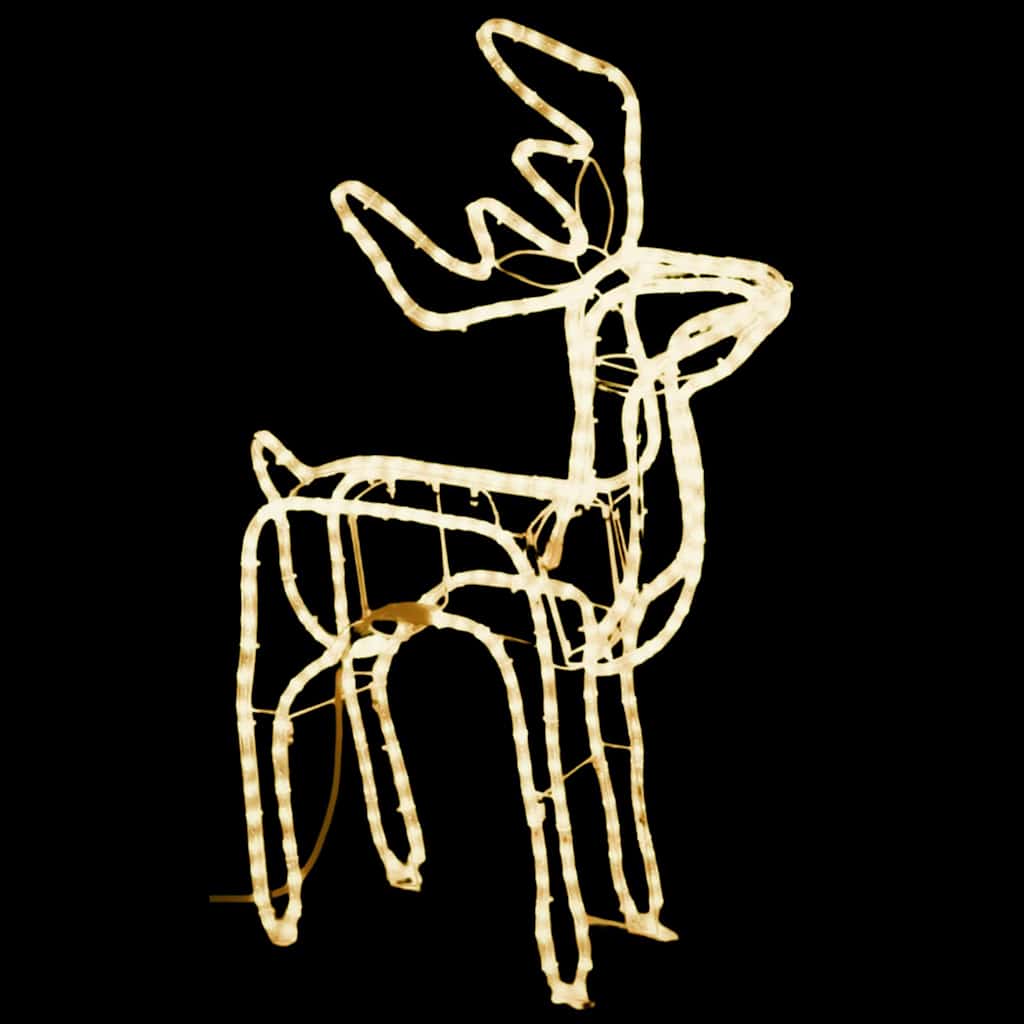 Figure Natalizie Renne Bianco Caldo 76x42x87 cm