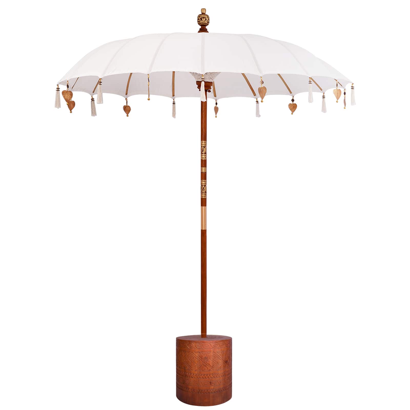 Ombrellone balinese con base Rotondo 190 x 190 x 295 cm