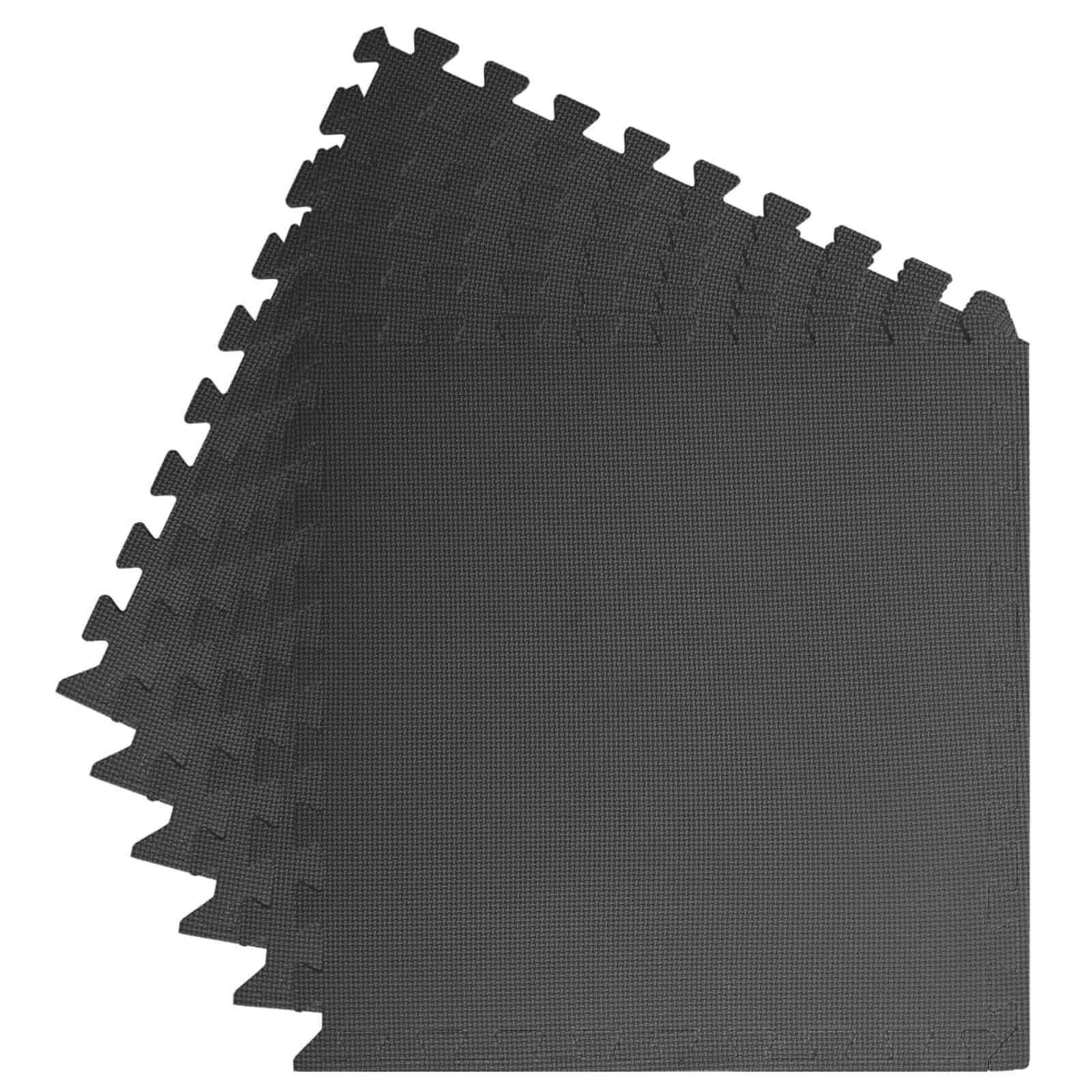 Tappetino per piscina 6 pz Nero 2,16 ㎡ Schiuma EVA