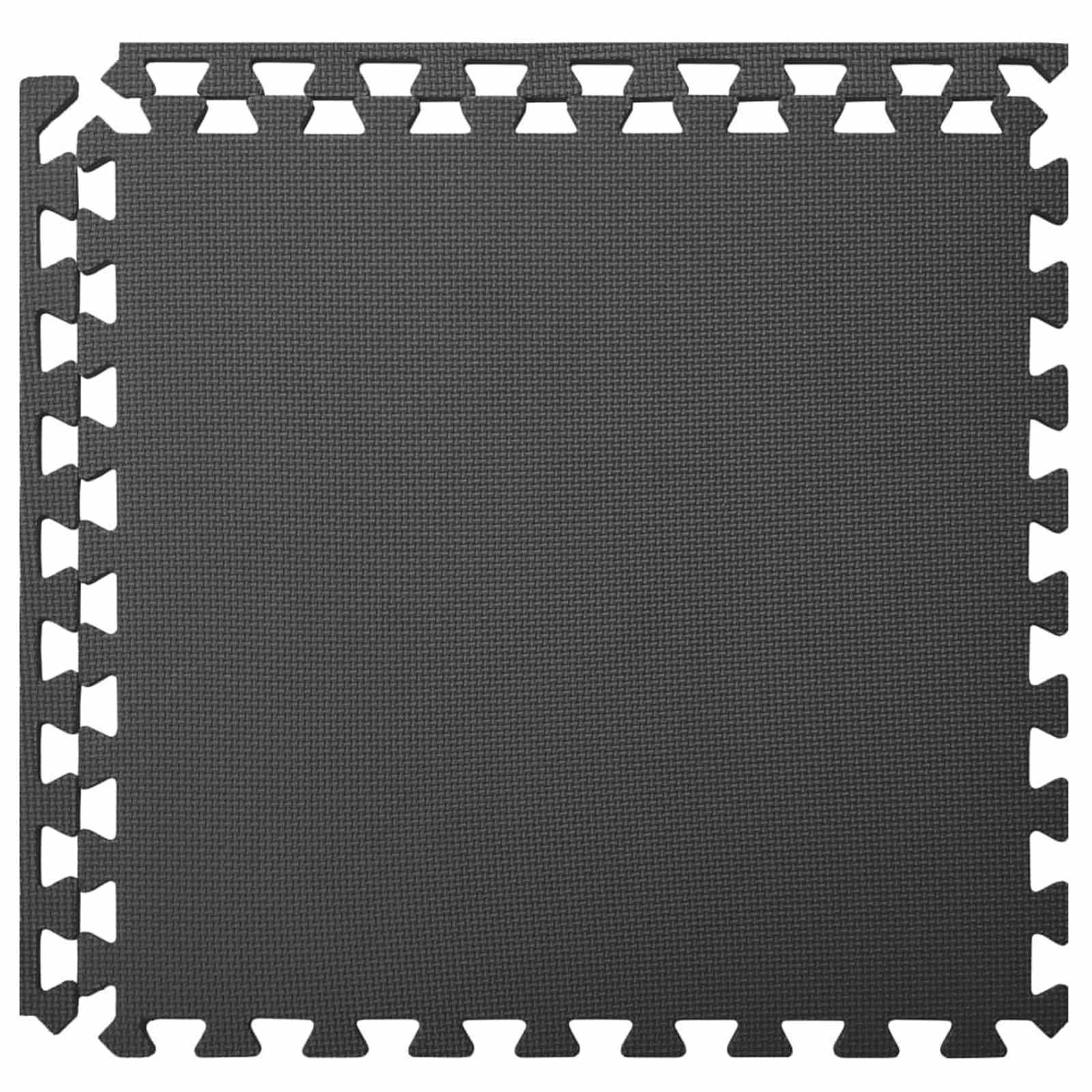 Tappetino per piscina 6 pz Nero 2,16 ㎡ Schiuma EVA