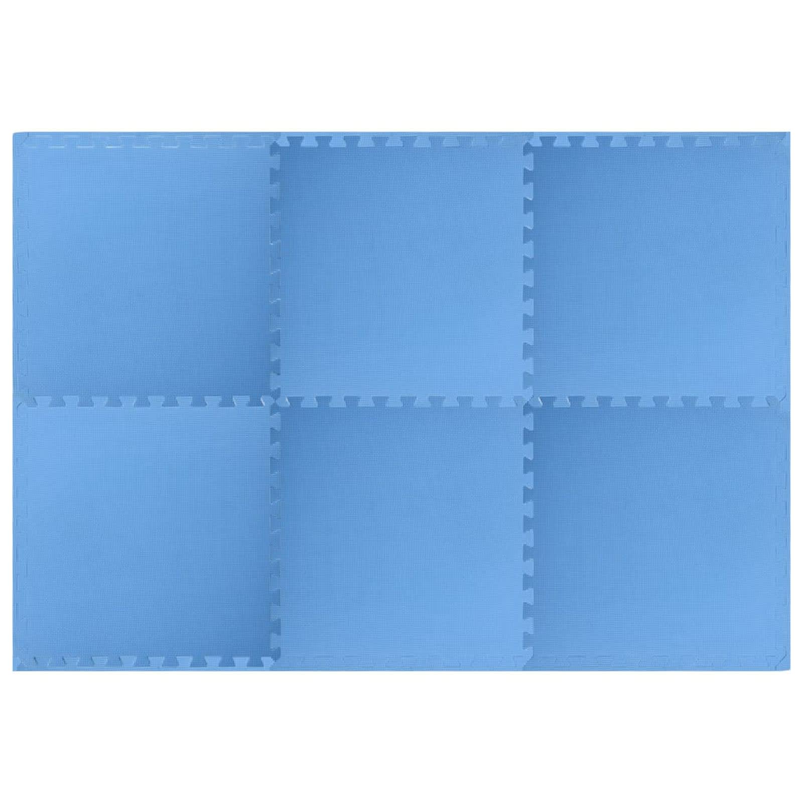 Tappetino per piscina 6 pz Blu 2,16 ㎡ Schiuma EVA
