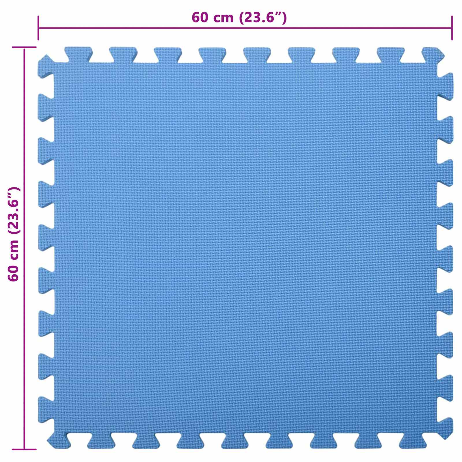 Tappetino per piscina 6 pz Blu 2,16 ㎡ Schiuma EVA