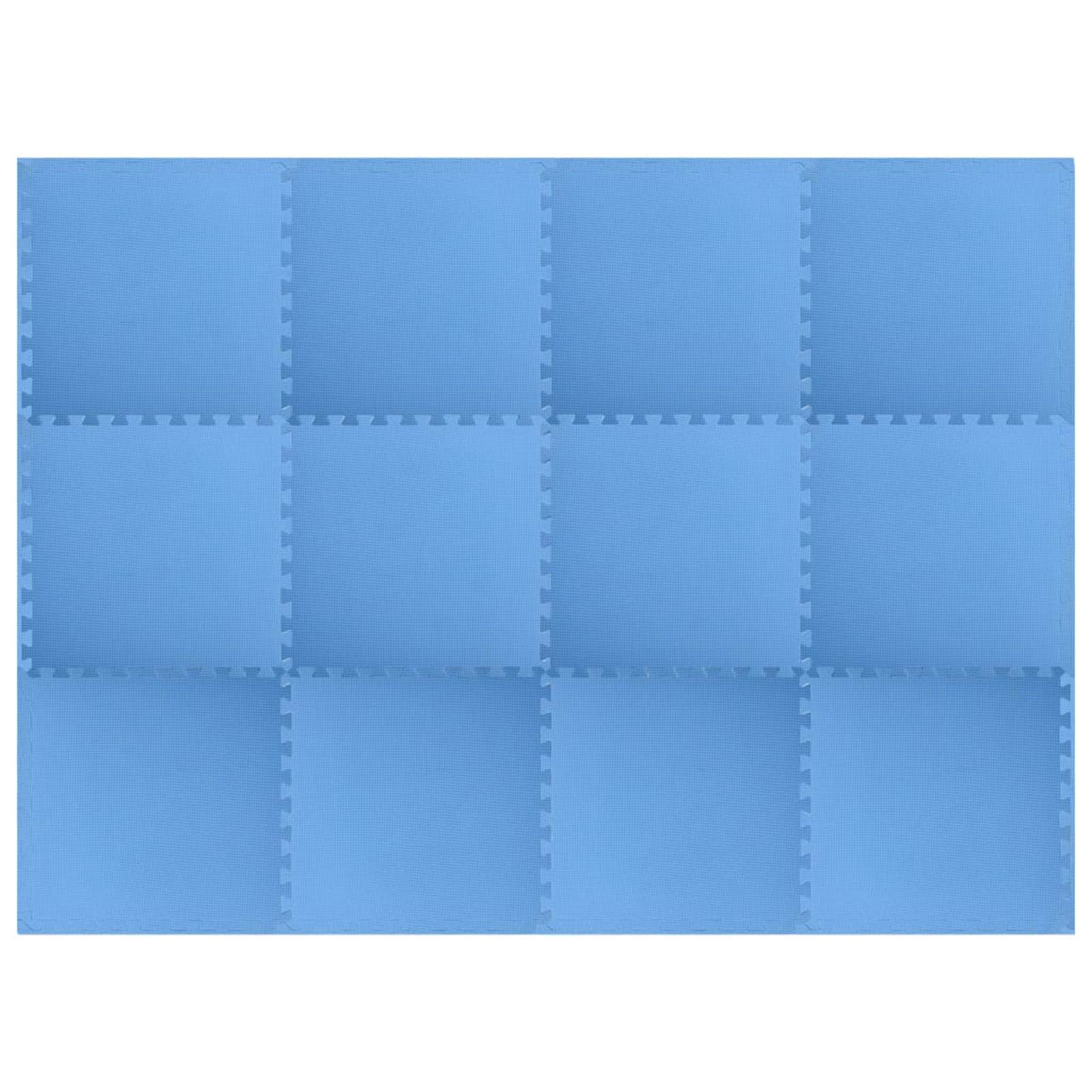 Tappetino per piscina 12 pz Blu 4,32 ㎡ Schiuma EVA