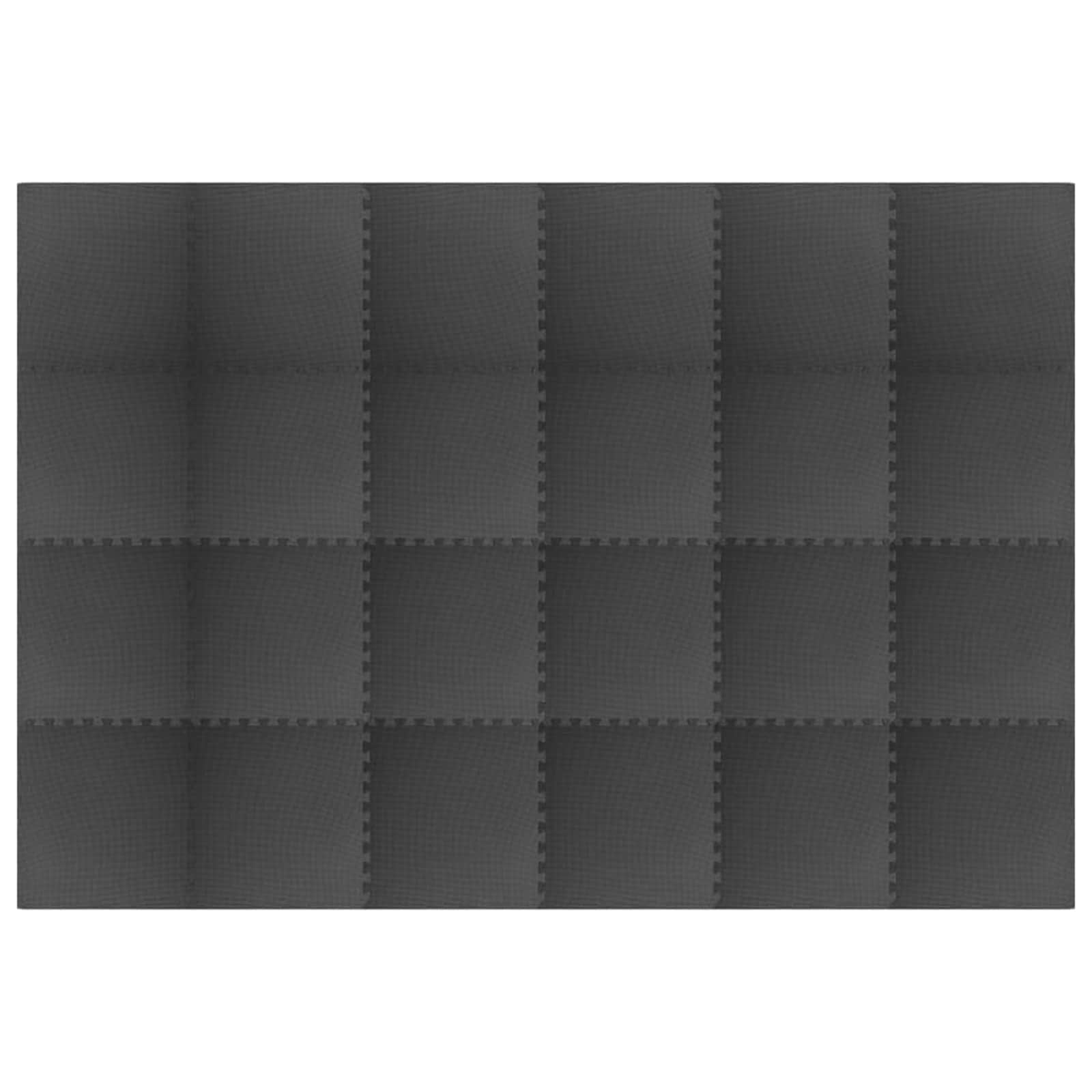 Tappetino per piscina 24 pz Nero 8,64 ㎡ Schiuma EVA