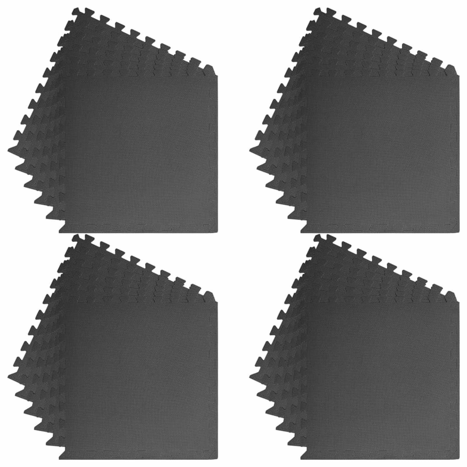 Tappetino per piscina 24 pz Nero 8,64 ㎡ Schiuma EVA