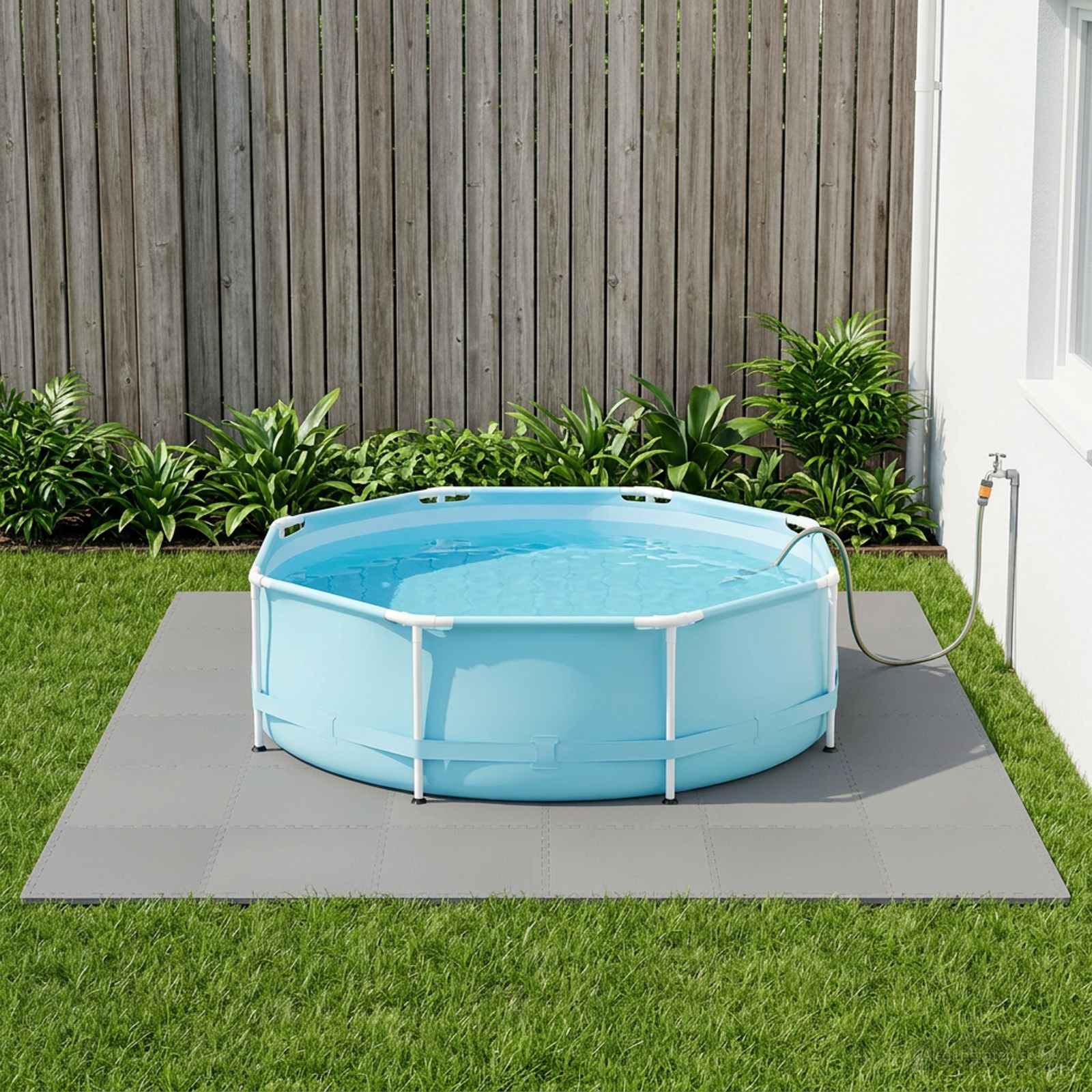 Tappetino per piscina 24 pz Grigio 8,64 m² Schiuma EVA