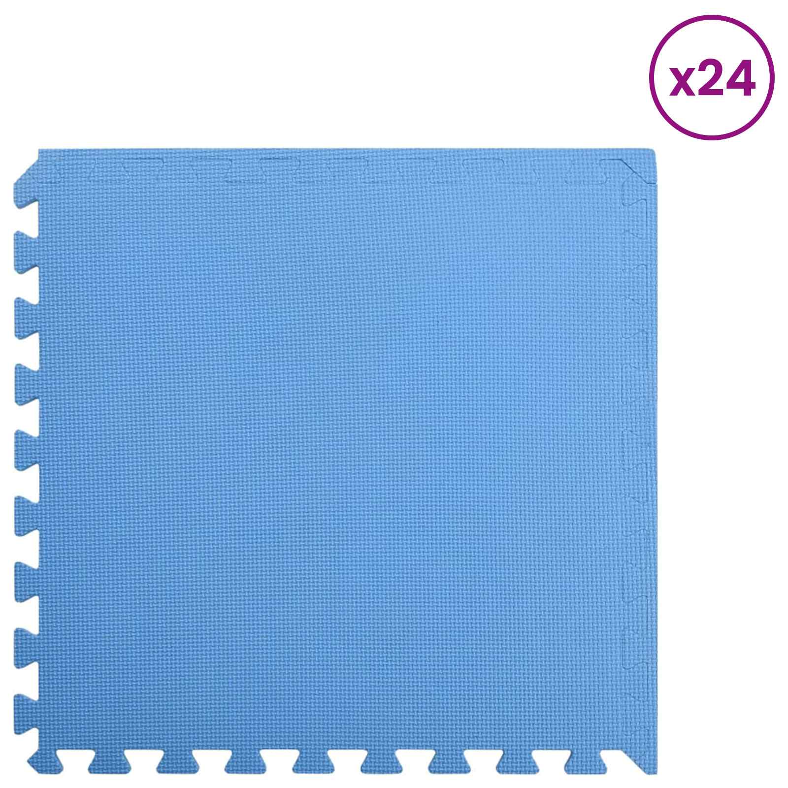 Tappetino per piscina 24 pz Blu 8,64 ㎡ Schiuma EVA