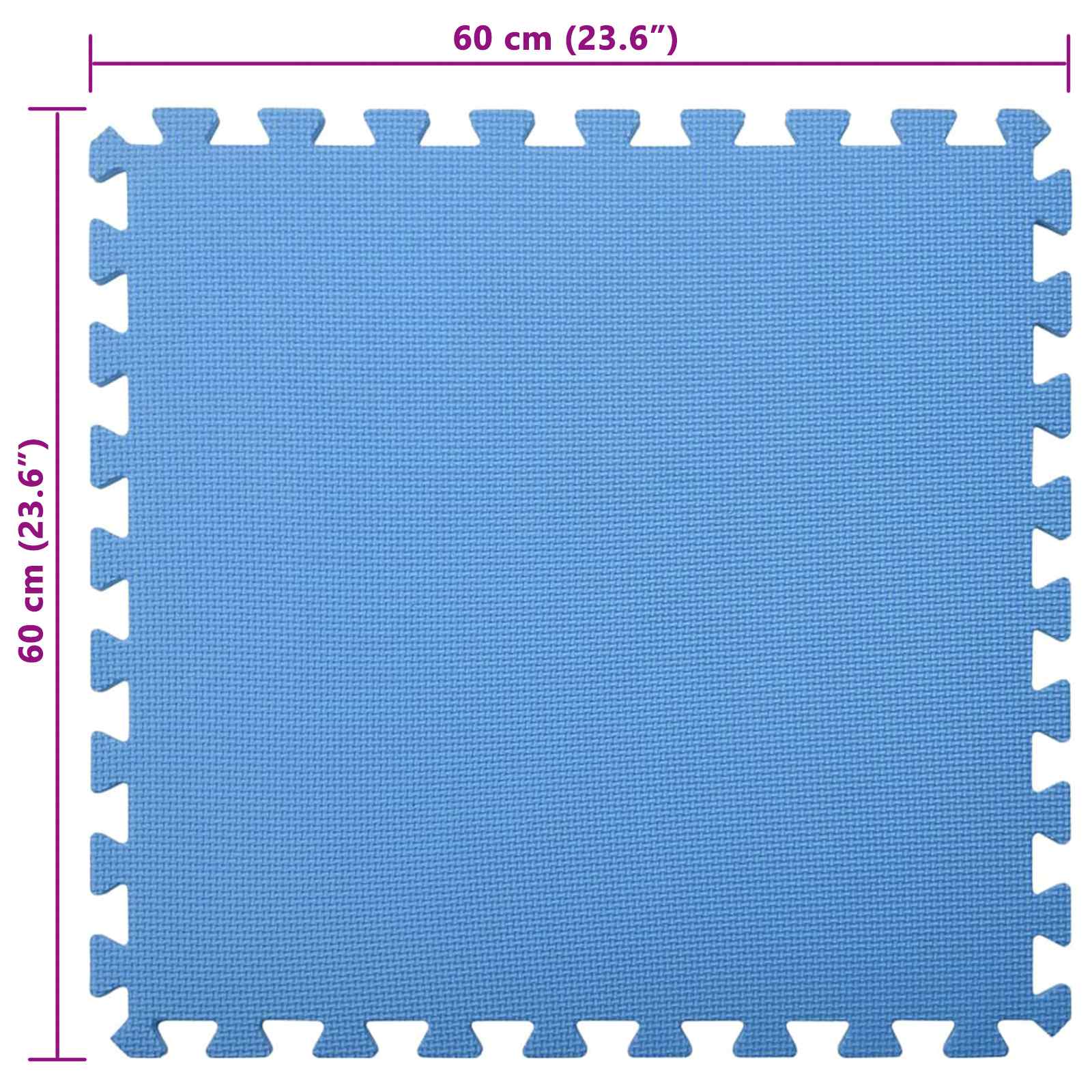 Tappetino per piscina 24 pz Blu 8,64 ㎡ Schiuma EVA