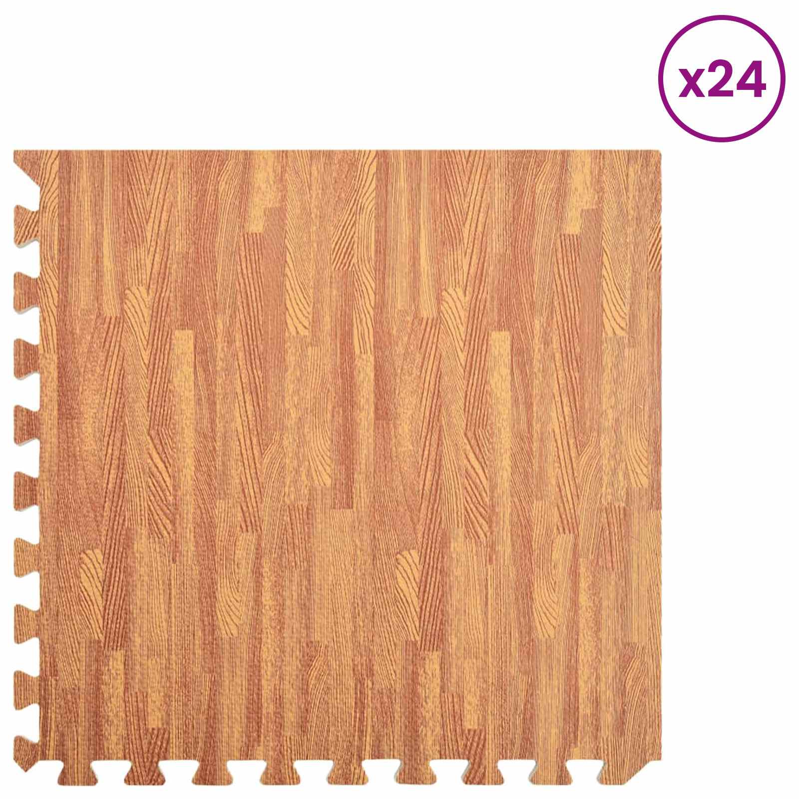 Tappetino per piscina 24 pz legno 8,64 ㎡ Schiuma EVA