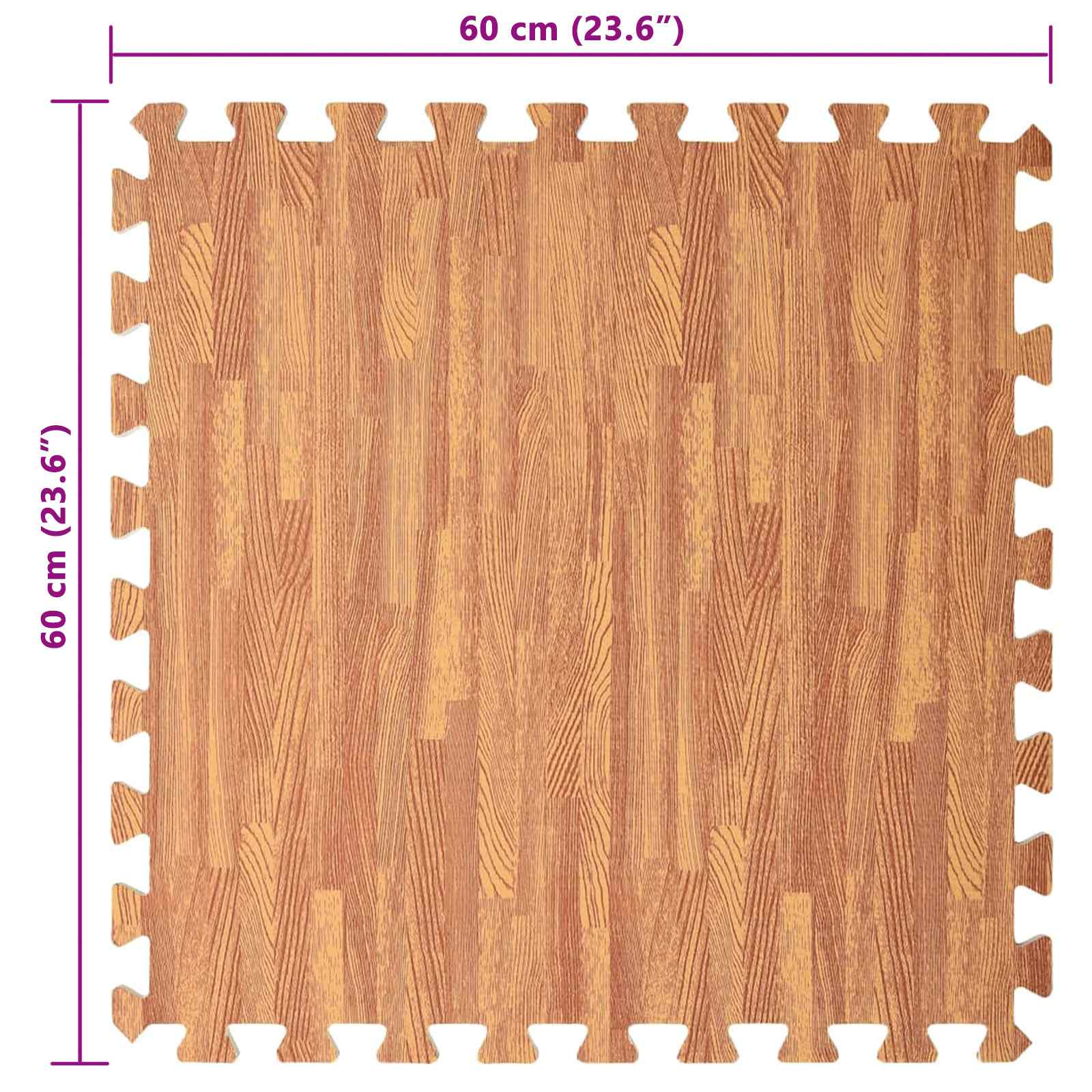 Tappetino per piscina 24 pz legno 8,64 ㎡ Schiuma EVA