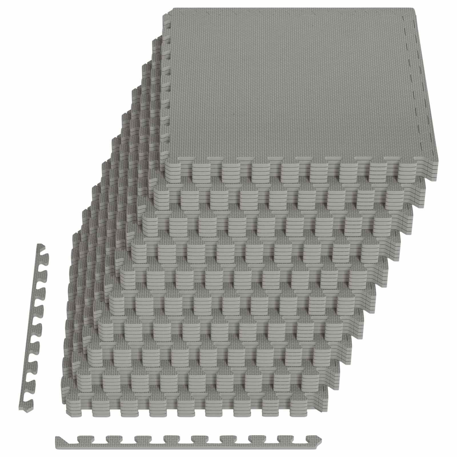Tappetino per piscina 50 pz Grigio 18 m² Schiuma EVA