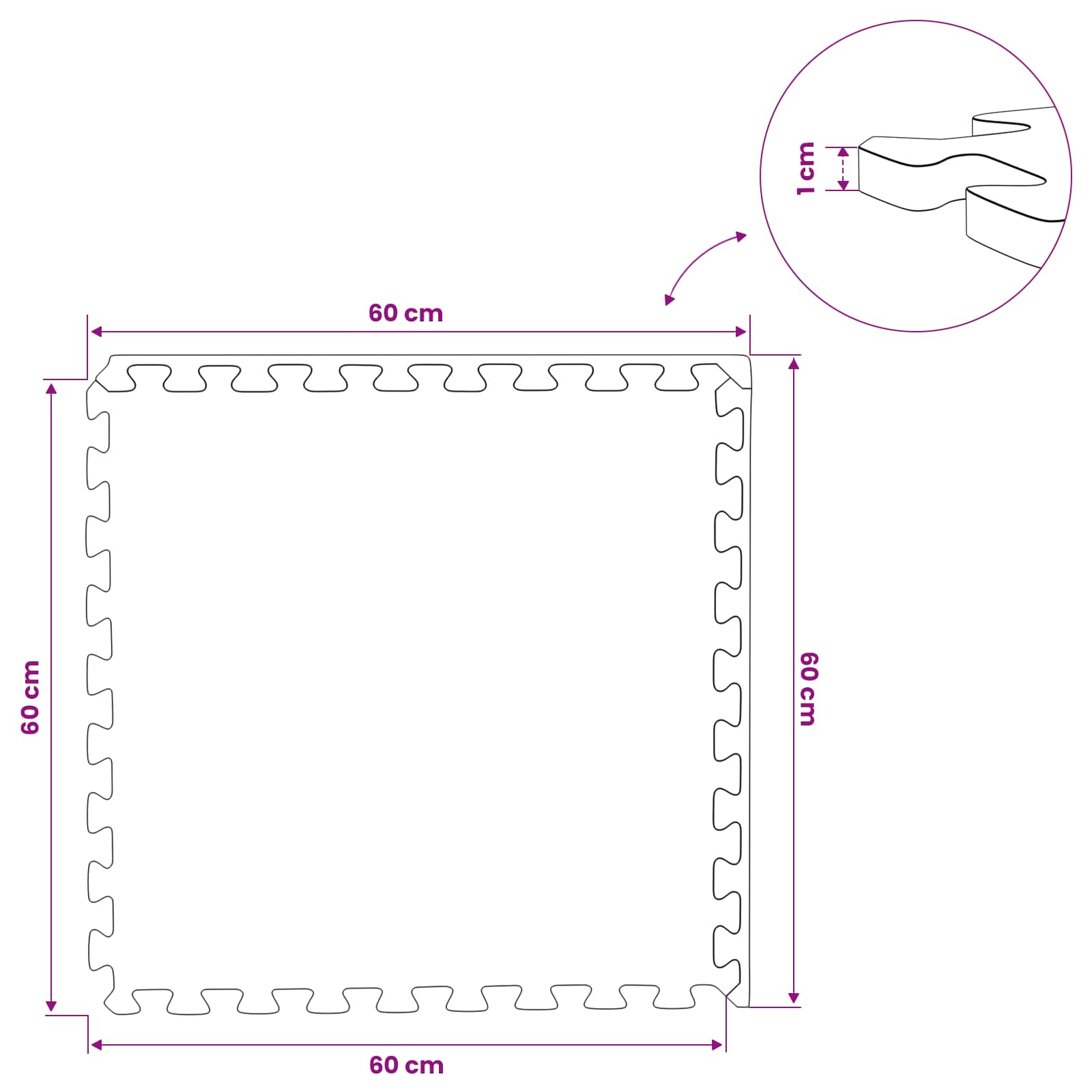Tappetino per piscina 50 pz Grigio 18 m² Schiuma EVA