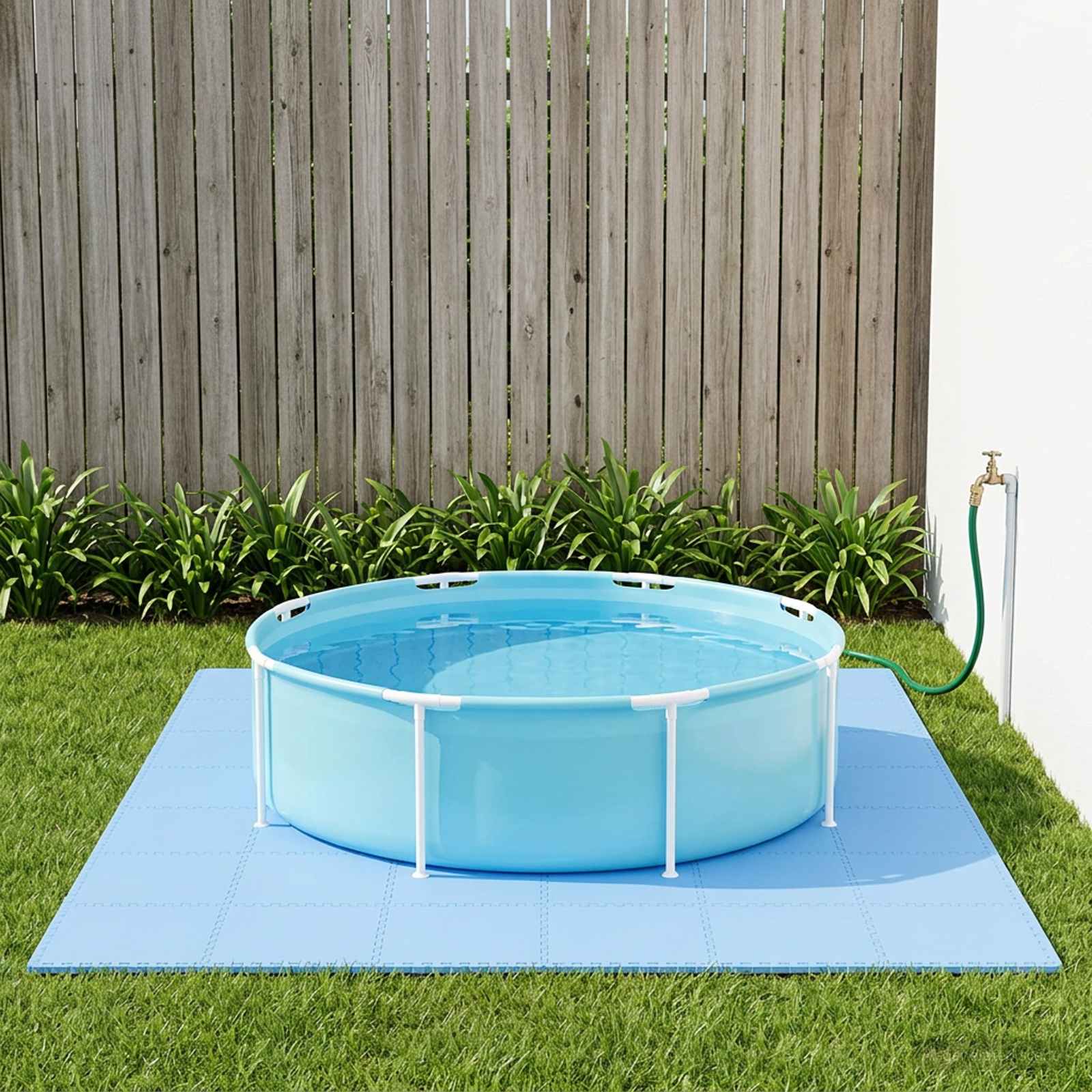 Tappetino per piscina 40 pz Blu 14,4 m² Schiuma EVA