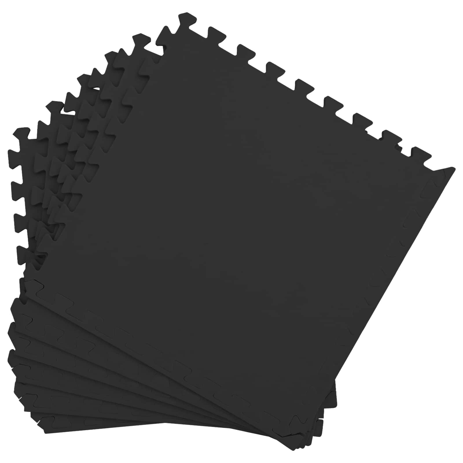 Tappetino per piscina 50 pz Nero 18 m² Schiuma EVA