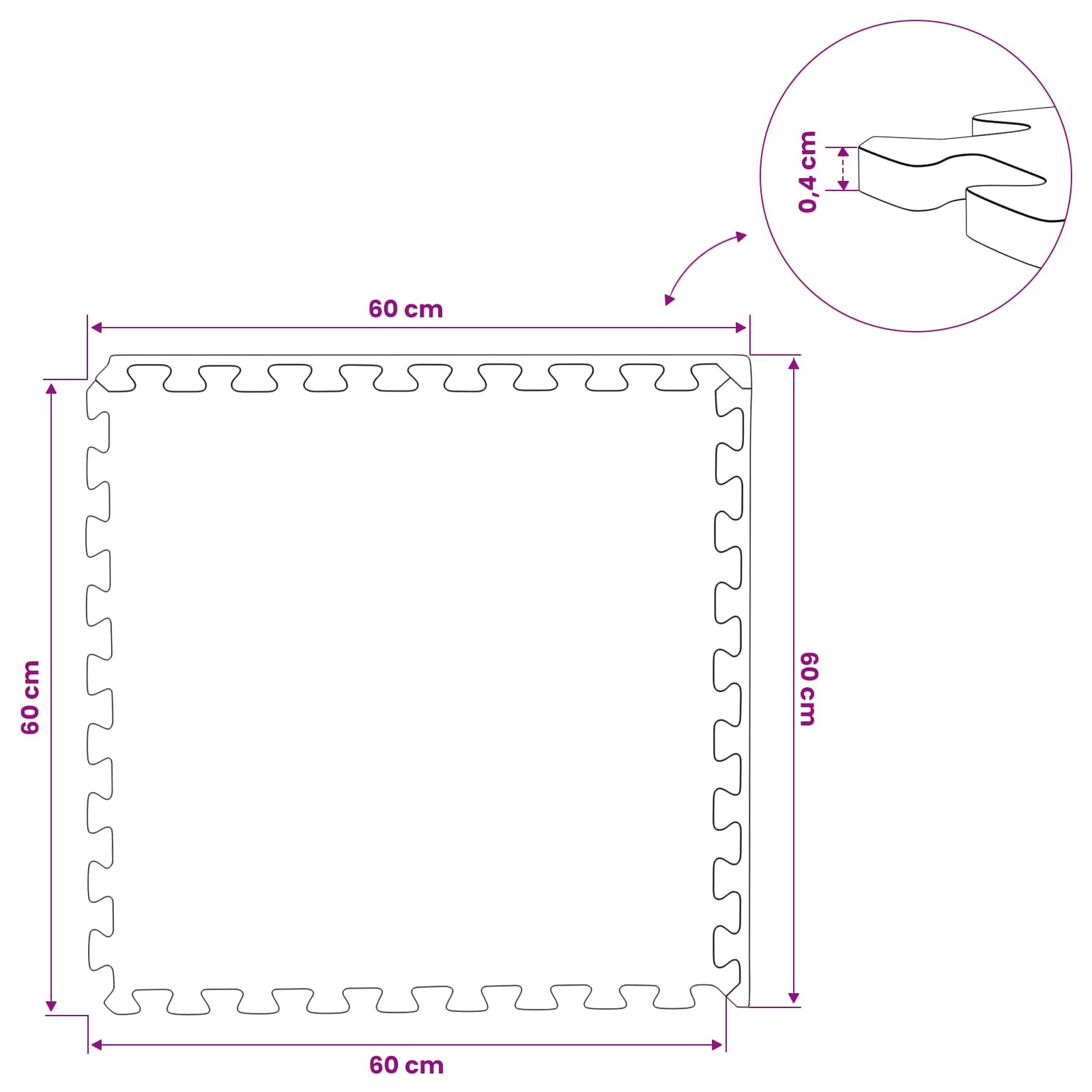 Tappetino per piscina 50 pz Blu 18 m² Schiuma EVA