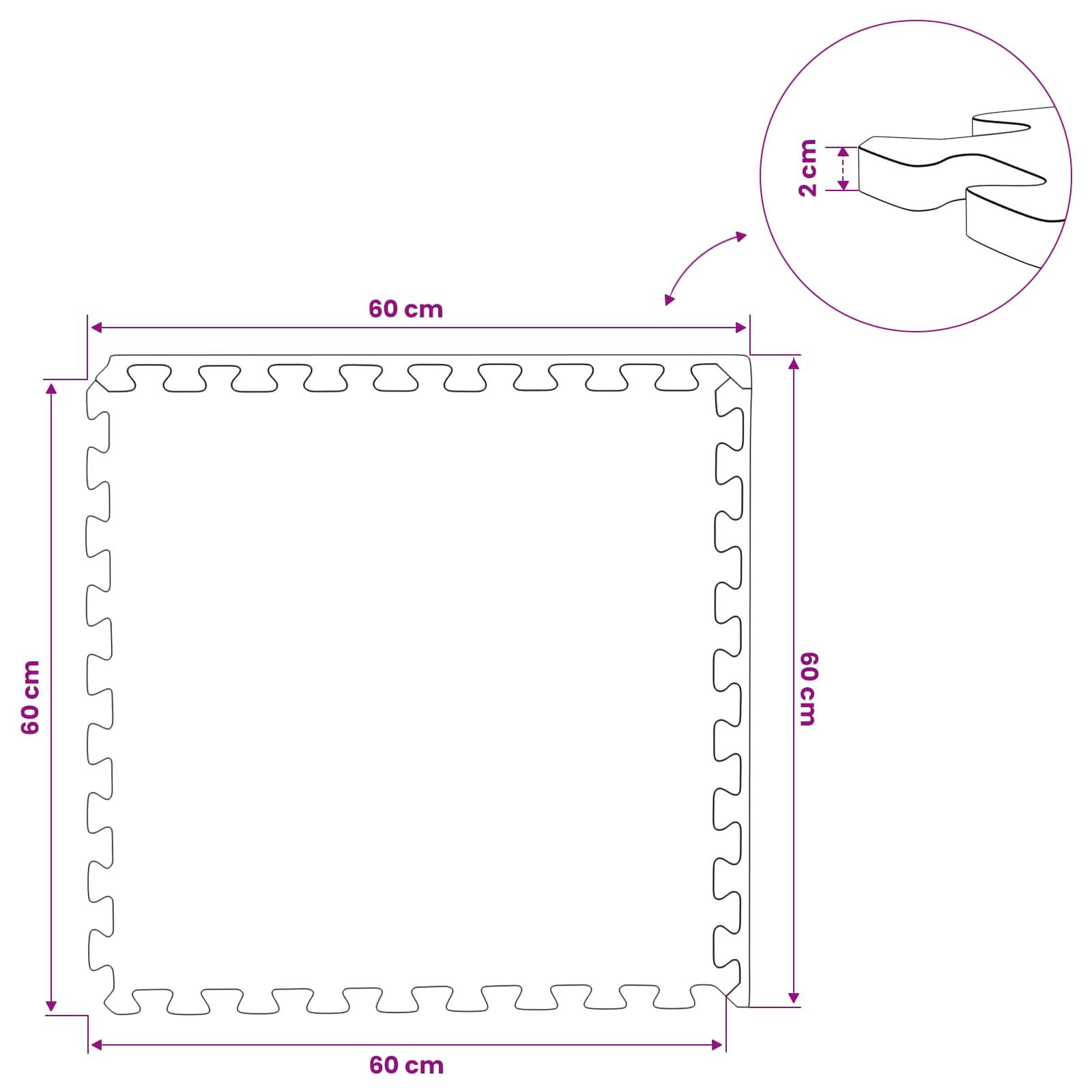 Tappetino per piscina 12 pz legno 4,32 m² Schiuma EVA