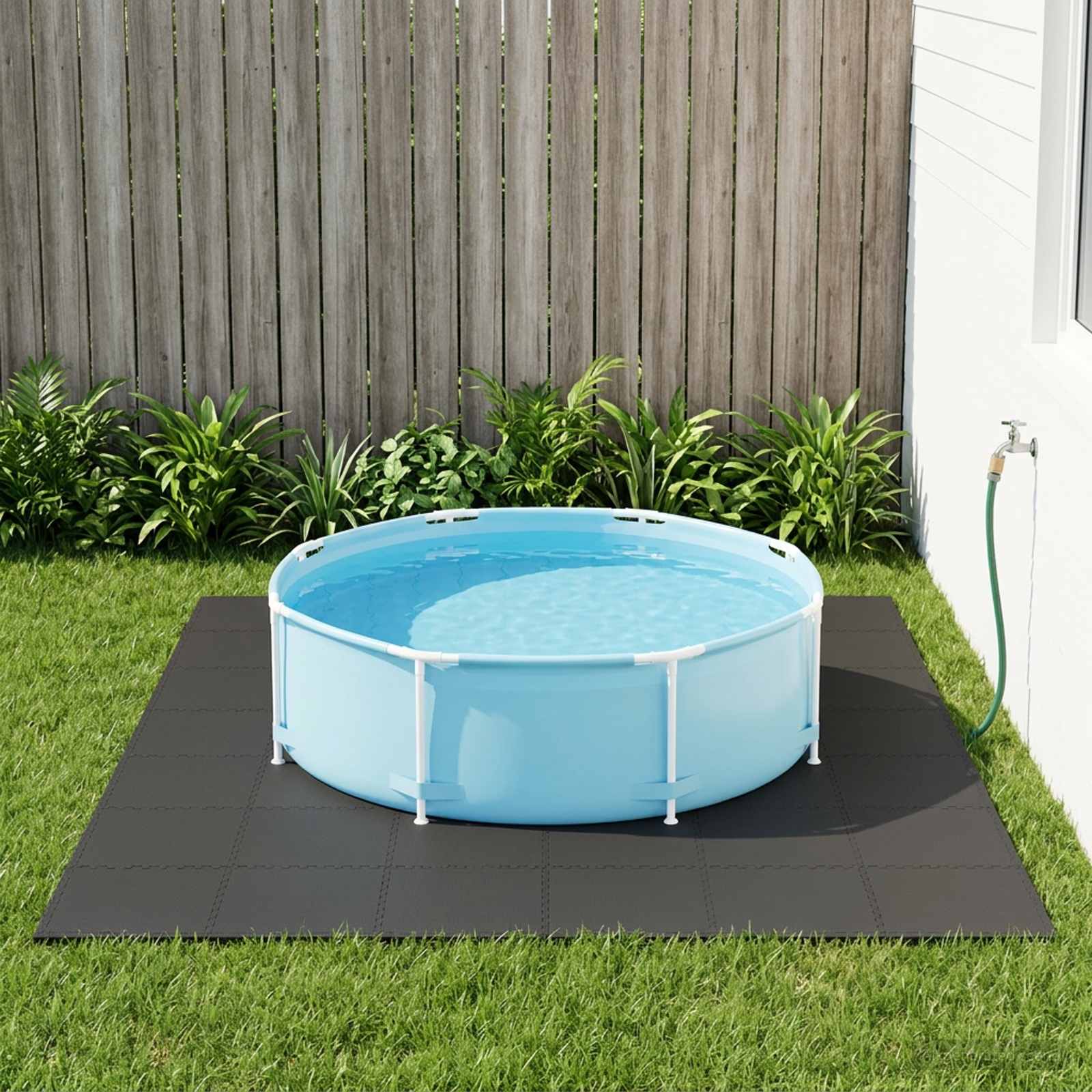 Tappetino per piscina 24 pz Nero 8,64 m² Schiuma EVA