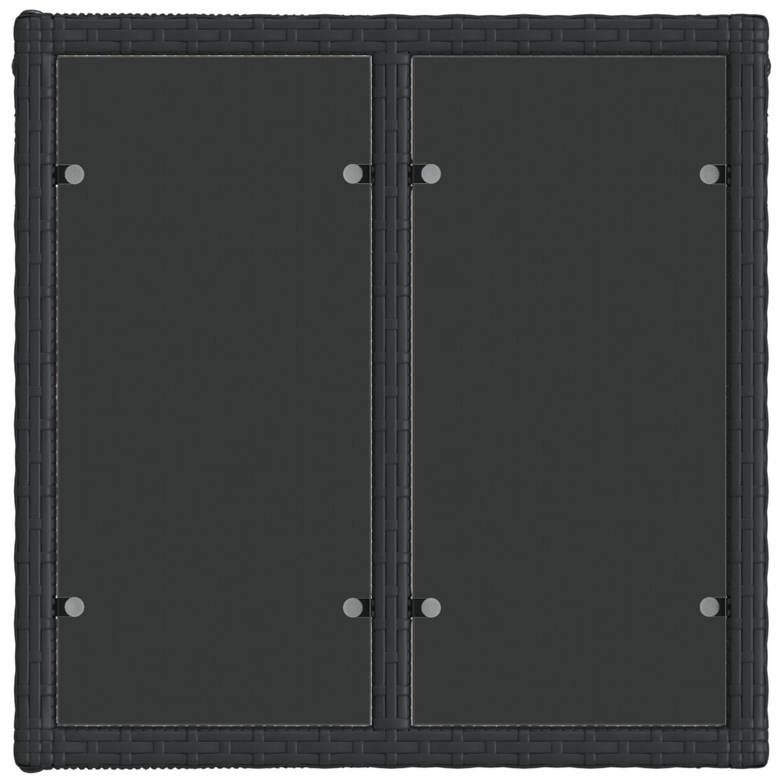 Set Divano da Giardino 7 pz Nero polyrattan