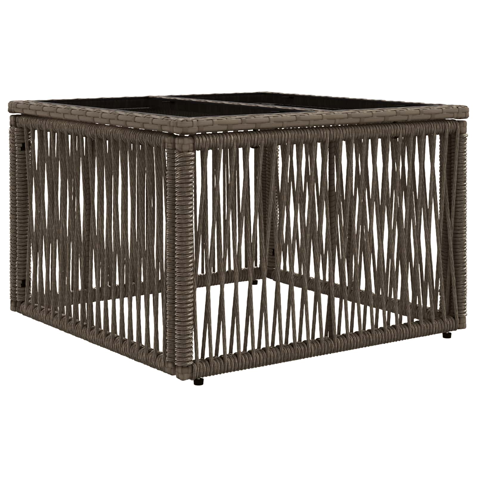 Set Divano da Giardino 7 pz Grigio polyrattan