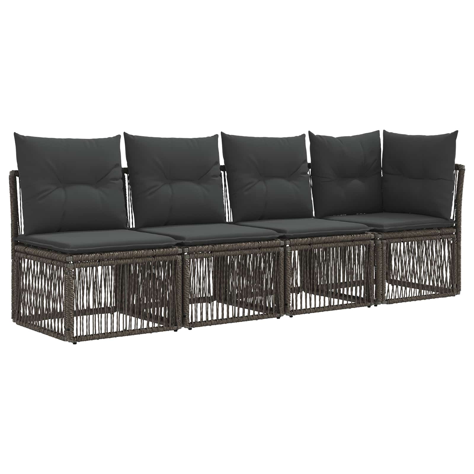 Set Divano da Giardino 8 pz Grigio polyrattan