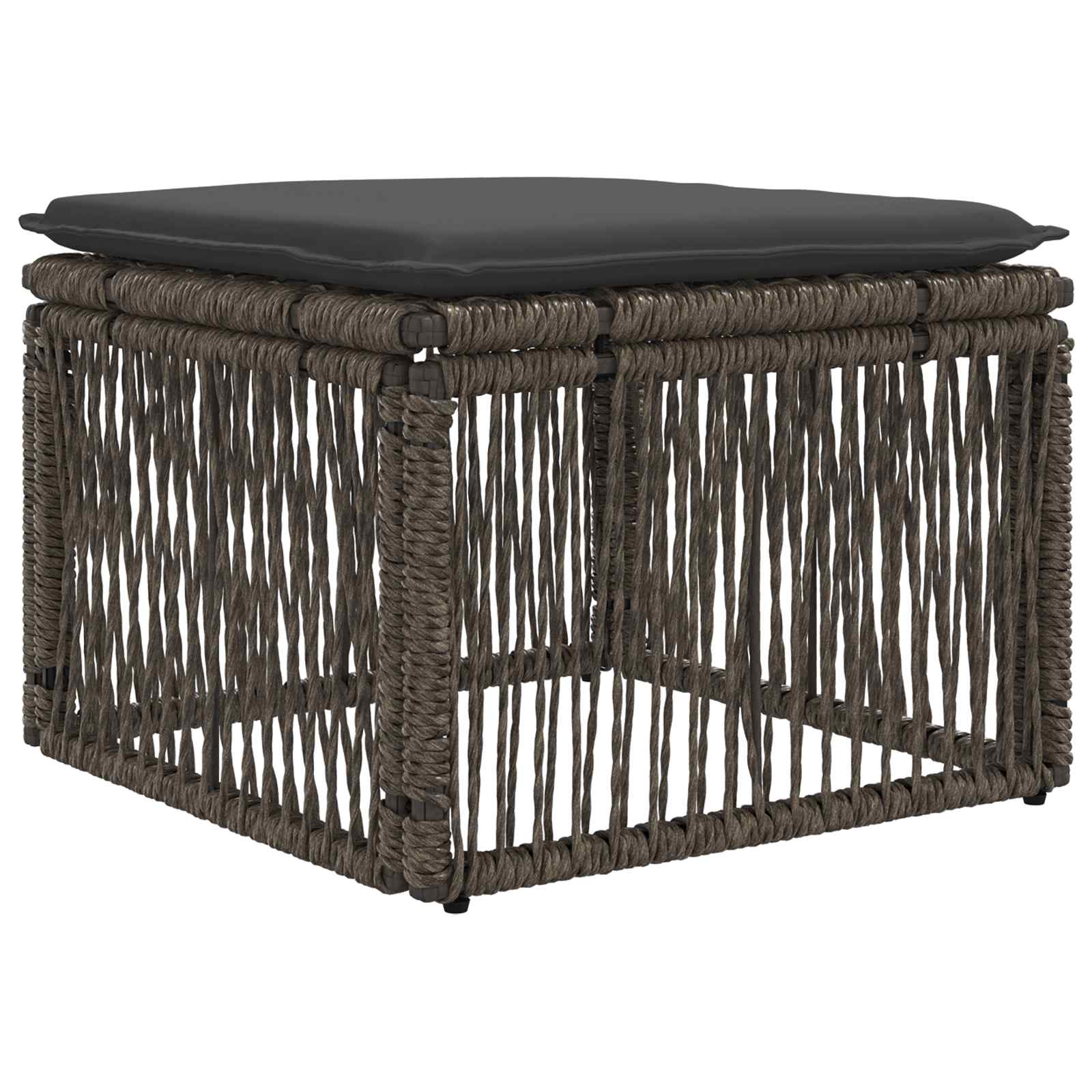 Set Divano da Giardino 6 pz Grigio polyrattan