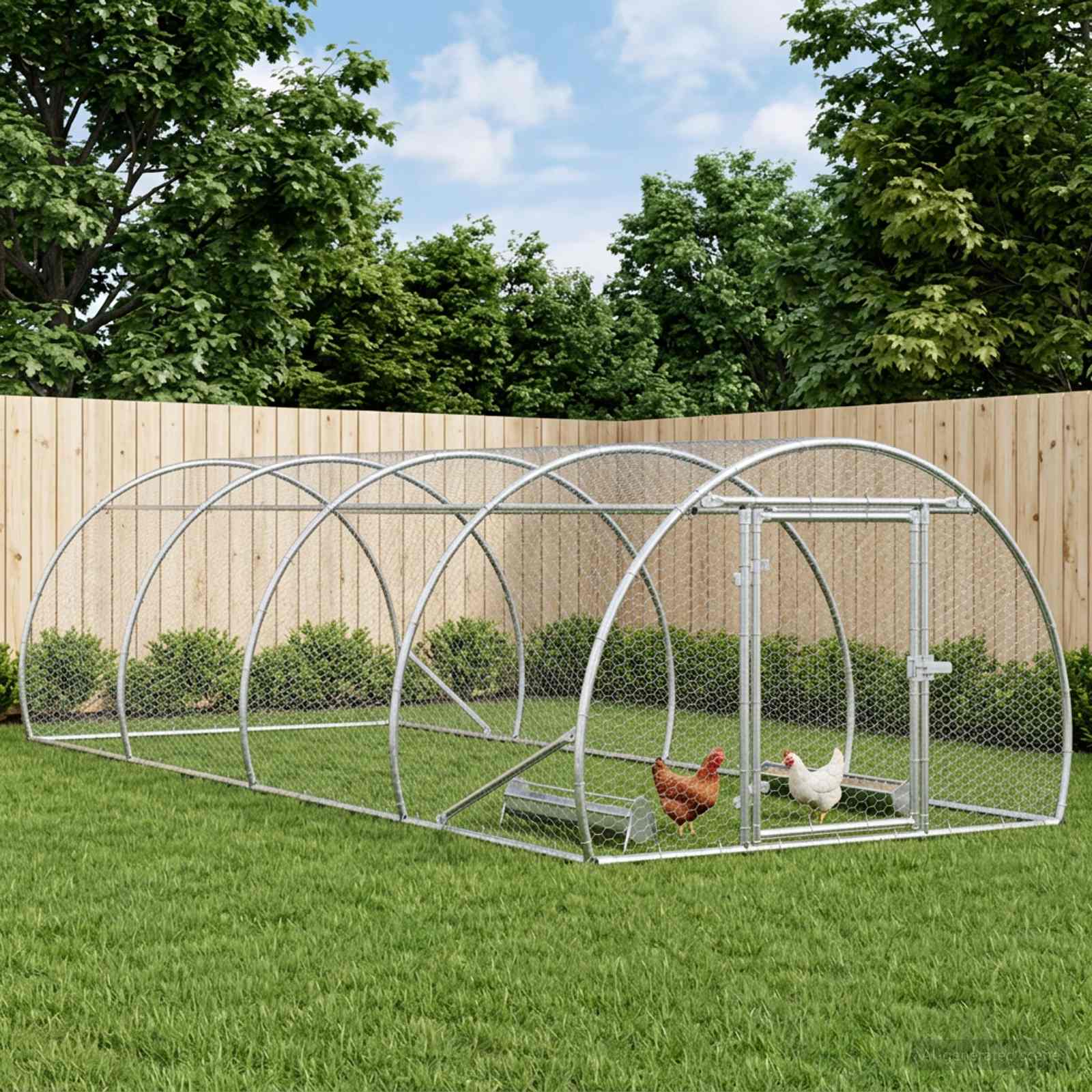 Pollaio Argento 400 x 150 x 100 cm Acciaio zincato