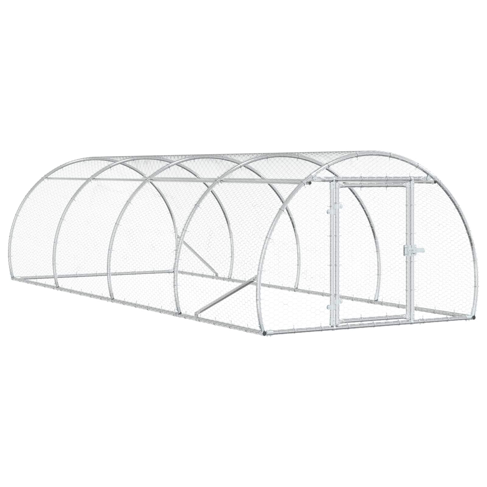 Pollaio Argento 400 x 150 x 100 cm Acciaio zincato