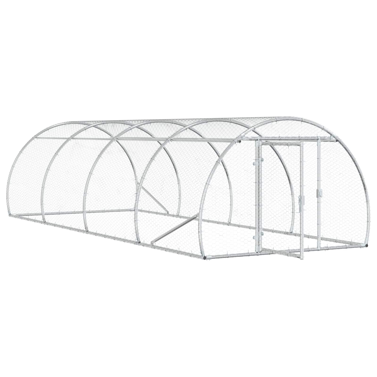Pollaio Argento 400 x 150 x 100 cm Acciaio zincato