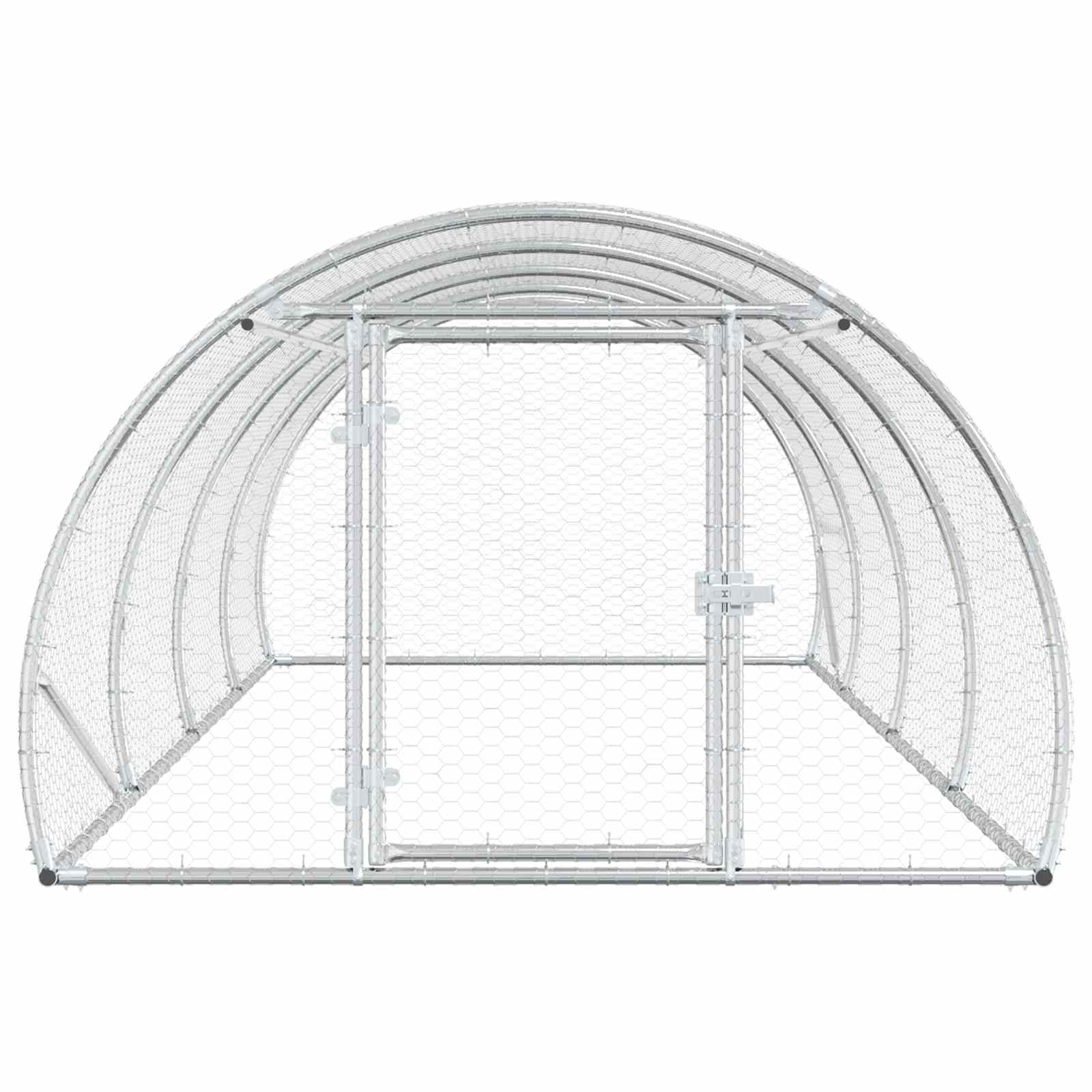Pollaio Argento 400 x 150 x 100 cm Acciaio zincato