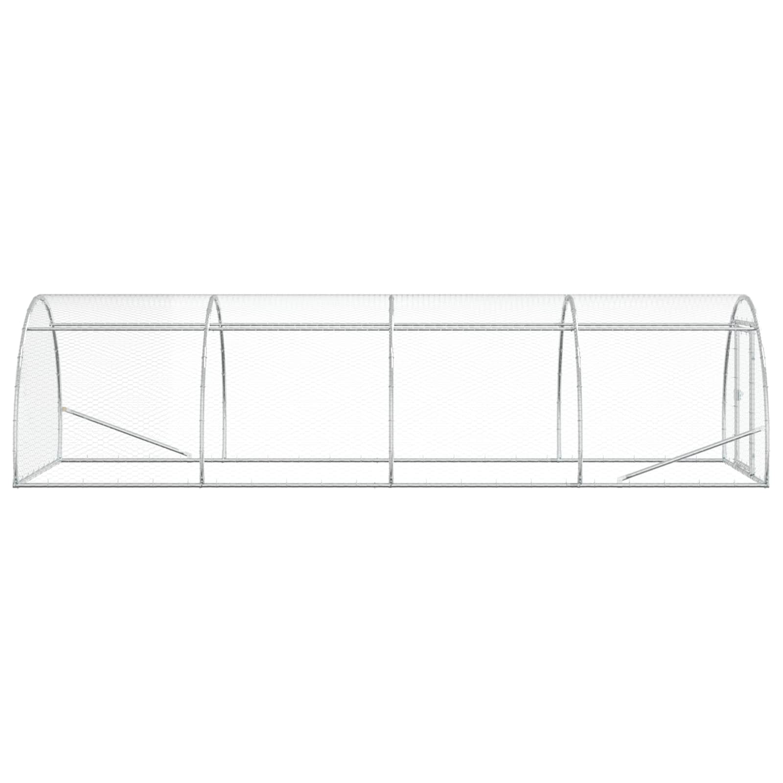 Pollaio Argento 400 x 150 x 100 cm Acciaio zincato