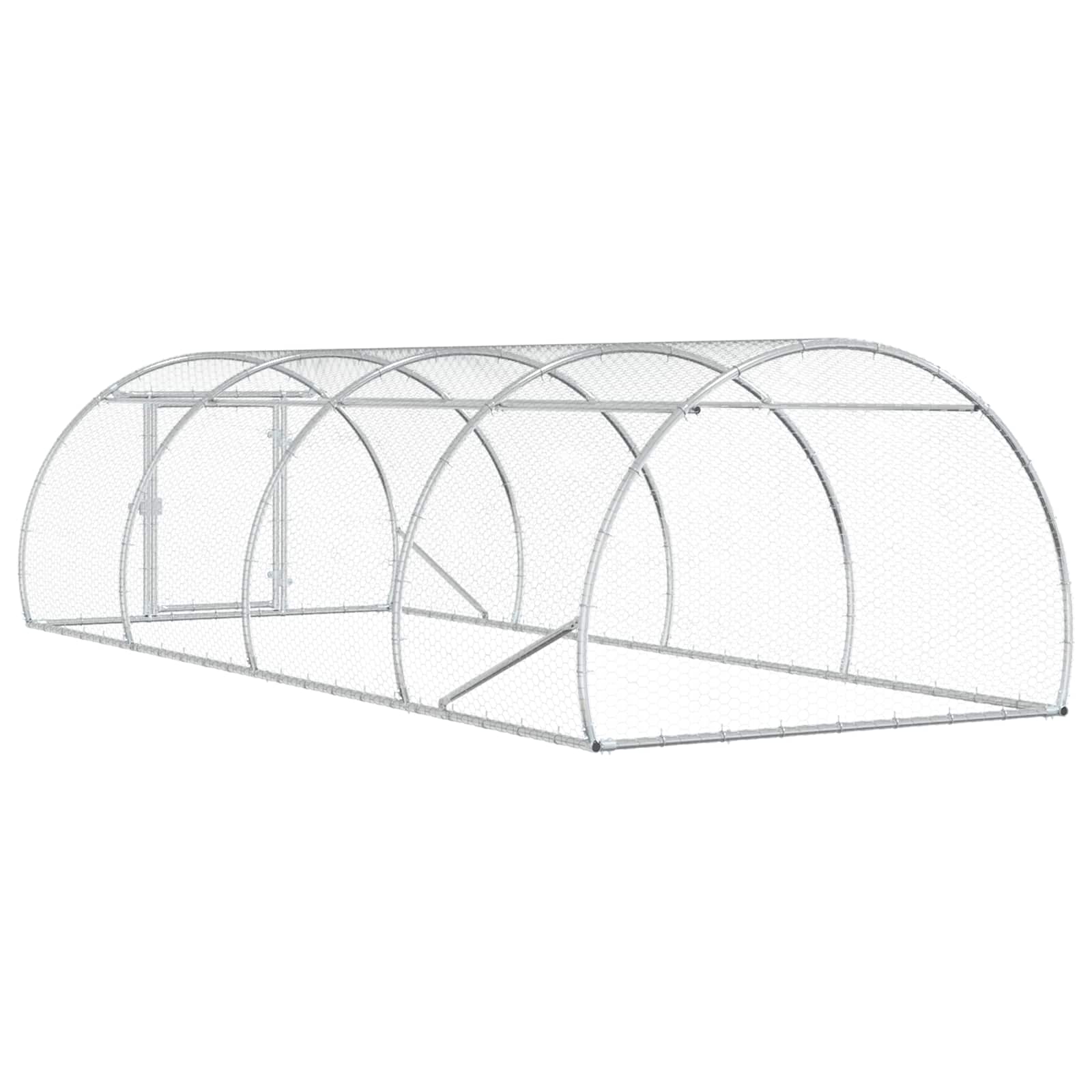 Pollaio Argento 400 x 150 x 100 cm Acciaio zincato
