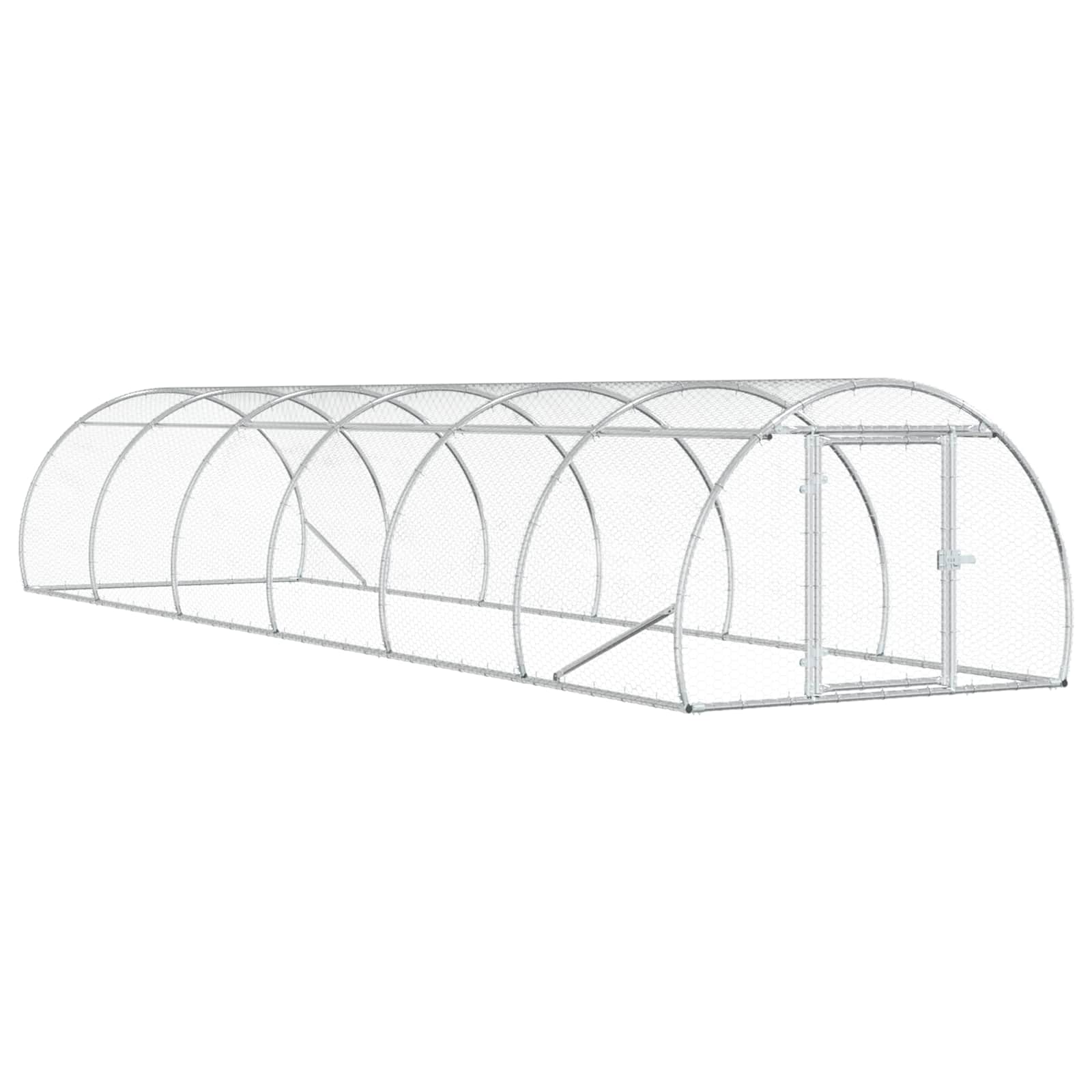 Pollaio Argento 600 x 150 x 100 cm Acciaio zincato