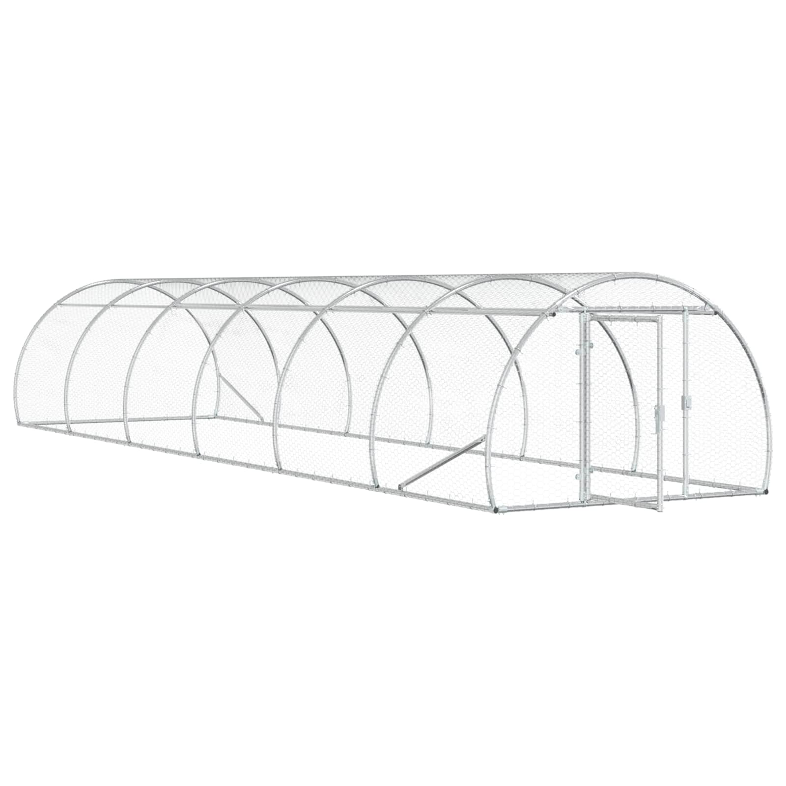 Pollaio Argento 600 x 150 x 100 cm Acciaio zincato