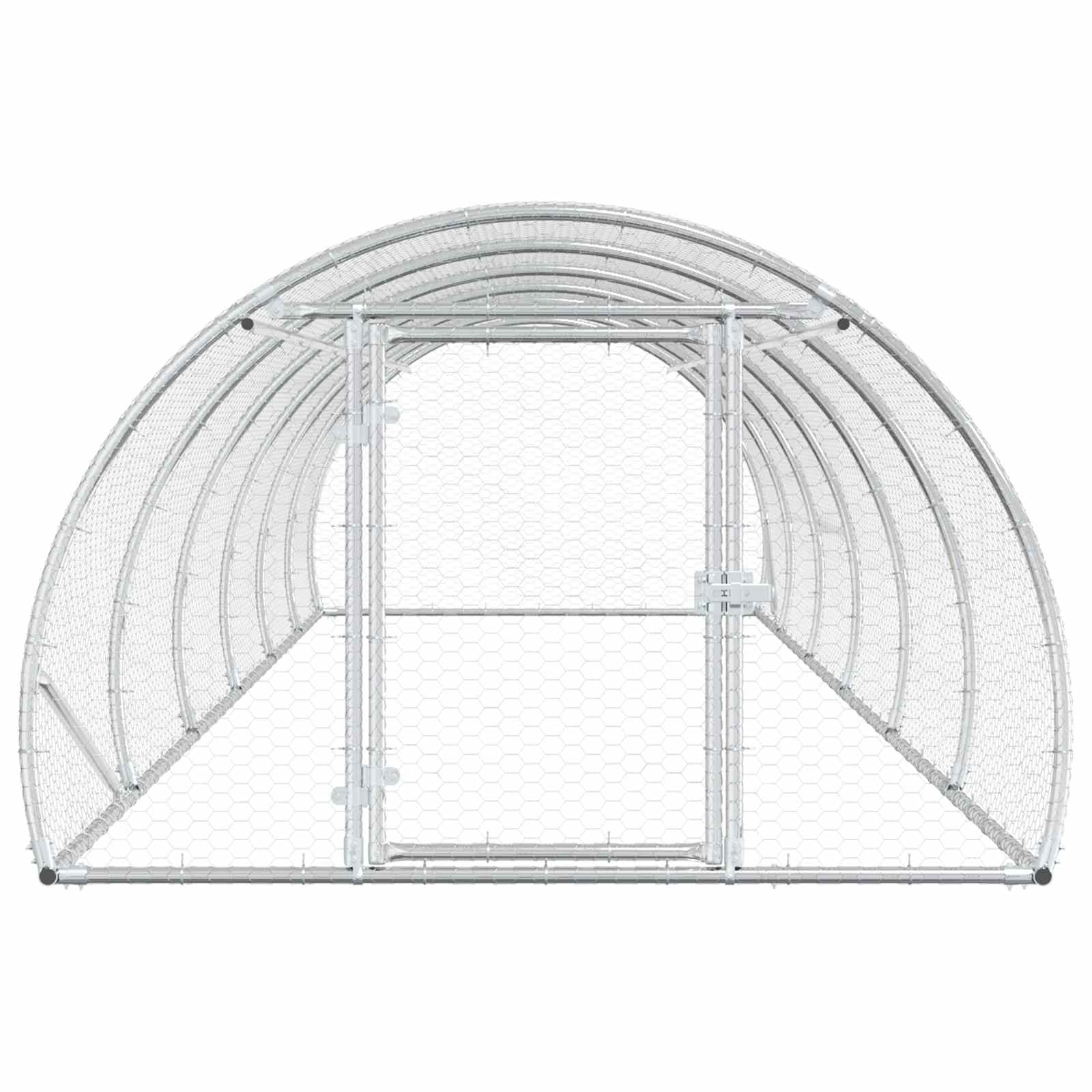 Pollaio Argento 600 x 150 x 100 cm Acciaio zincato