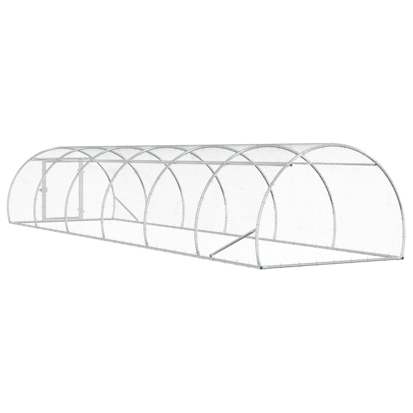 Pollaio Argento 600 x 150 x 100 cm Acciaio zincato