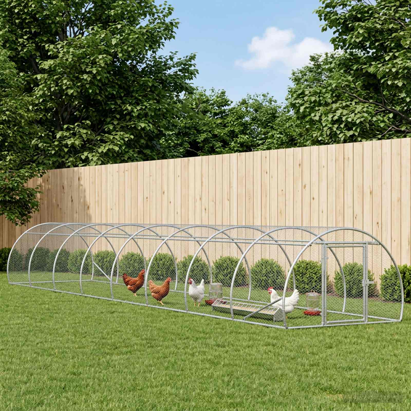 Pollaio Argento 800 x 150 x 100 cm Acciaio zincato