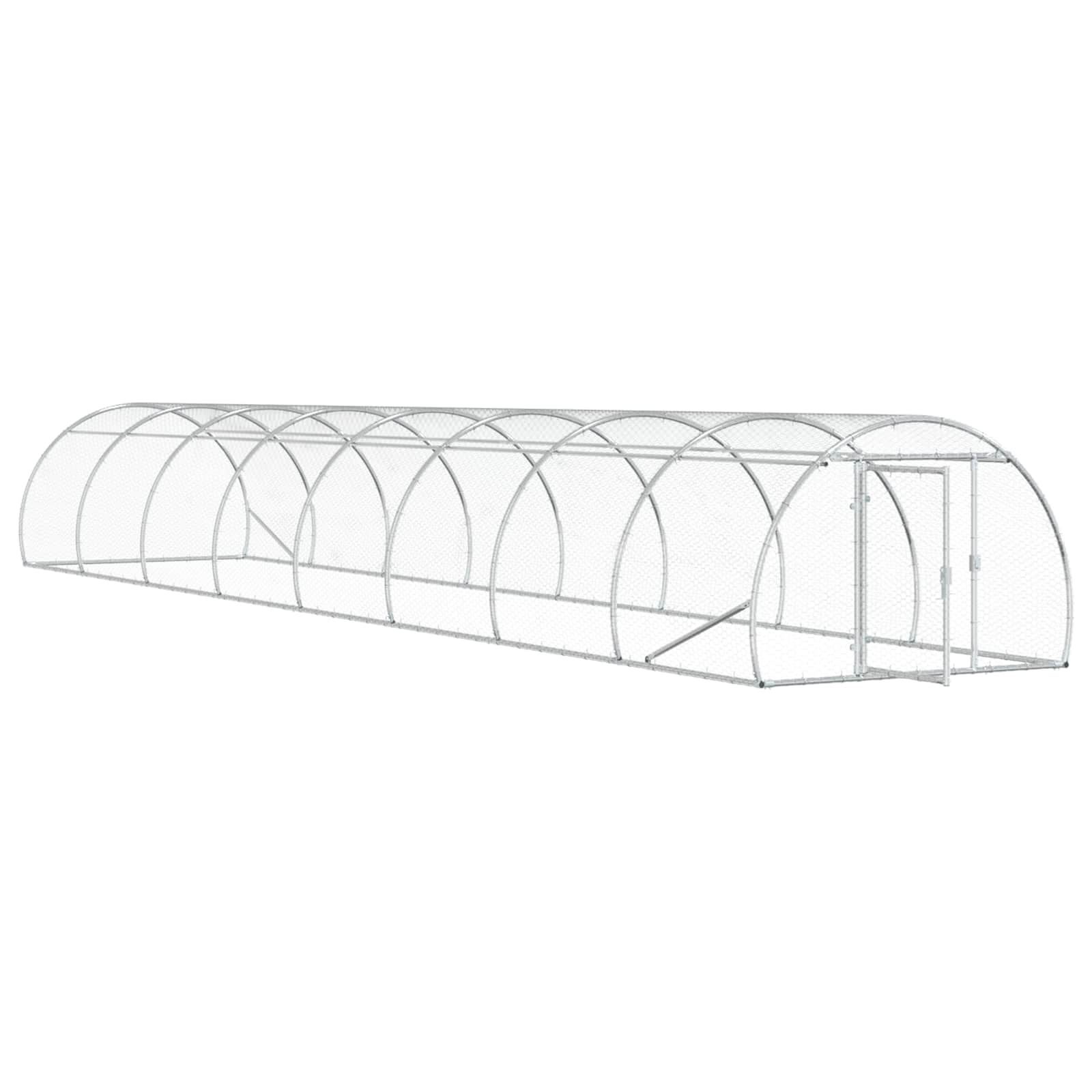 Pollaio Argento 800 x 150 x 100 cm Acciaio zincato