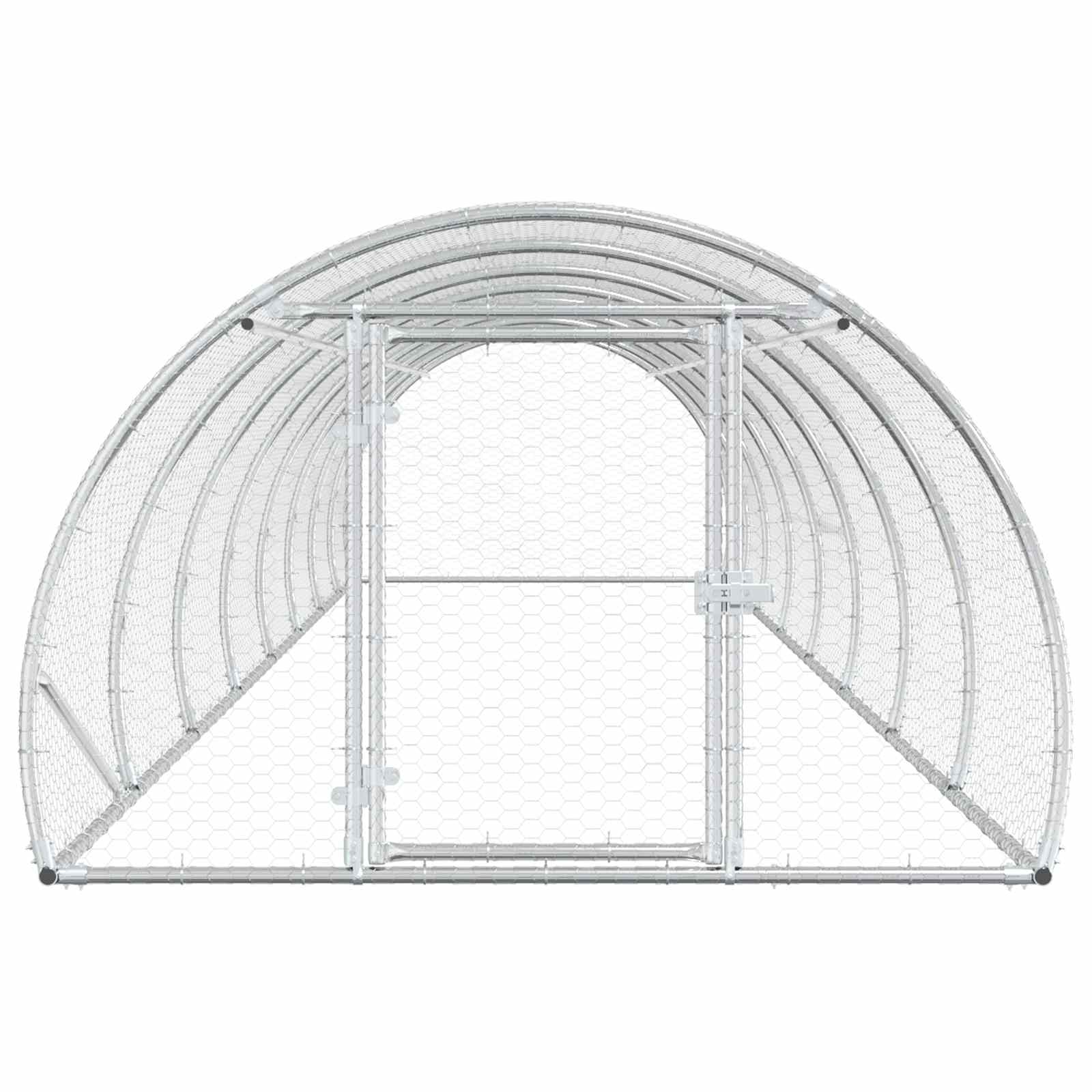 Pollaio Argento 800 x 150 x 100 cm Acciaio zincato