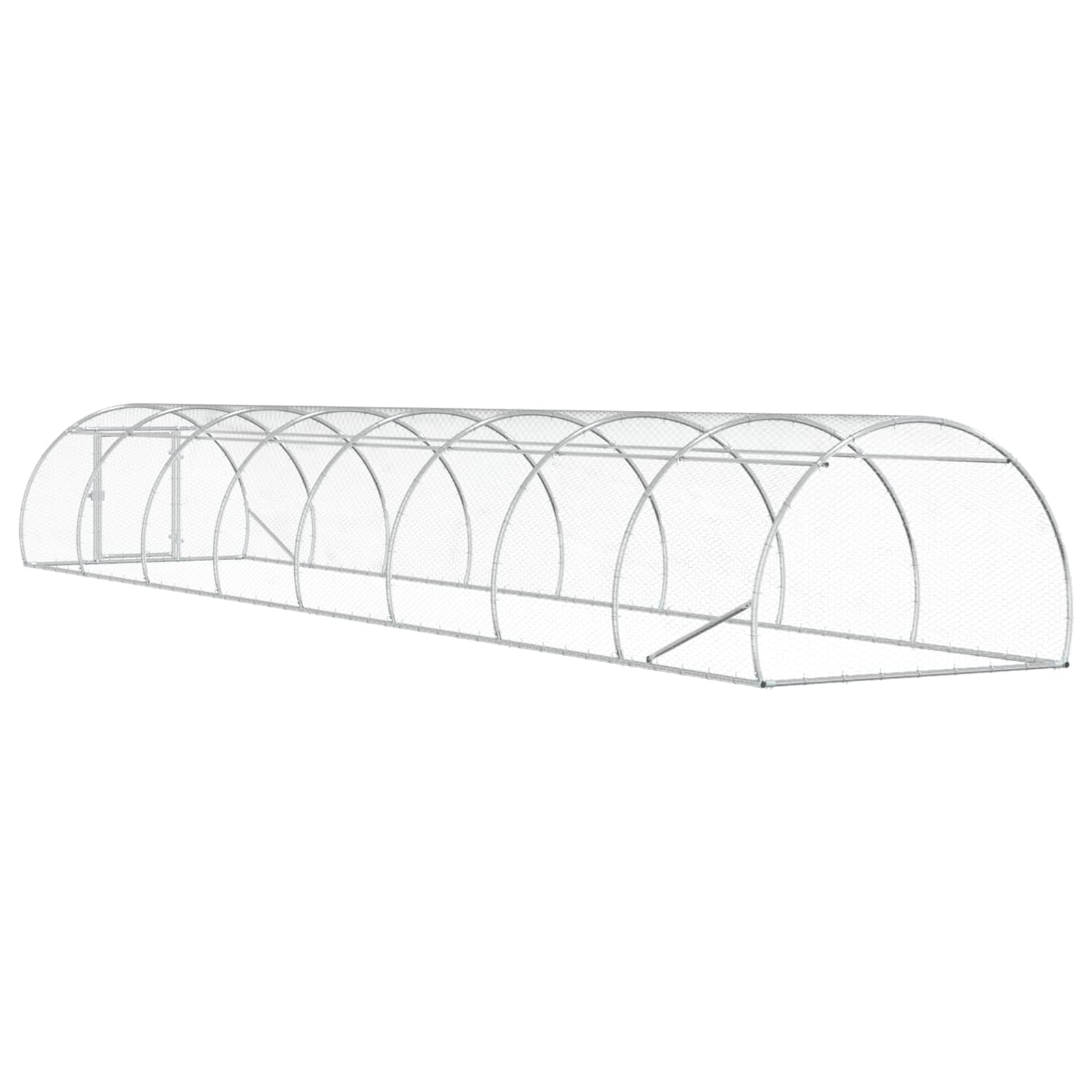 Pollaio Argento 800 x 150 x 100 cm Acciaio zincato