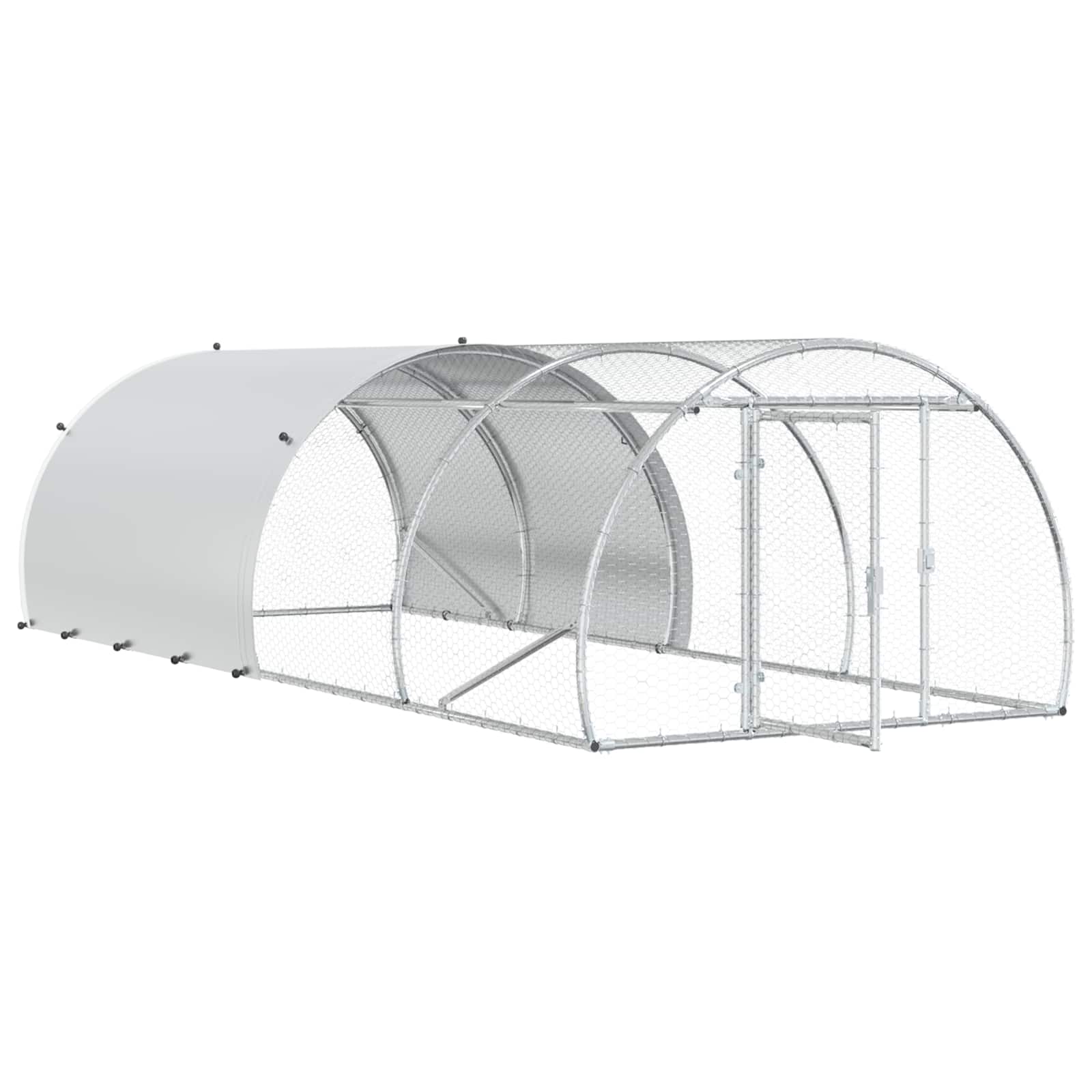 Pollaio Argento 400 x 150 x 100 cm Acciaio zincato