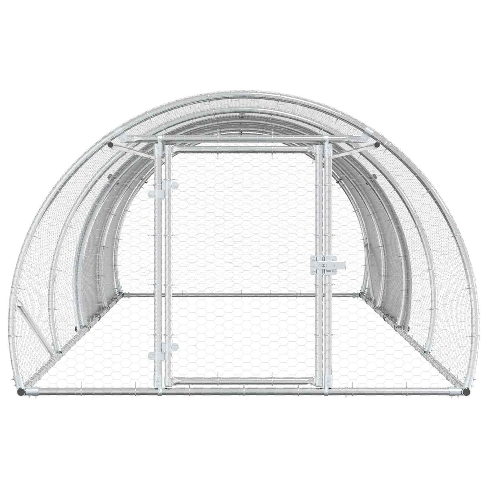 Pollaio Argento 400 x 150 x 100 cm Acciaio zincato